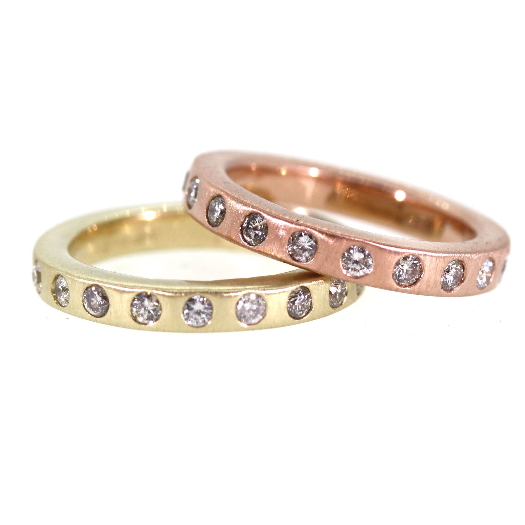 Inlaid Diamond Eternity Band Ring