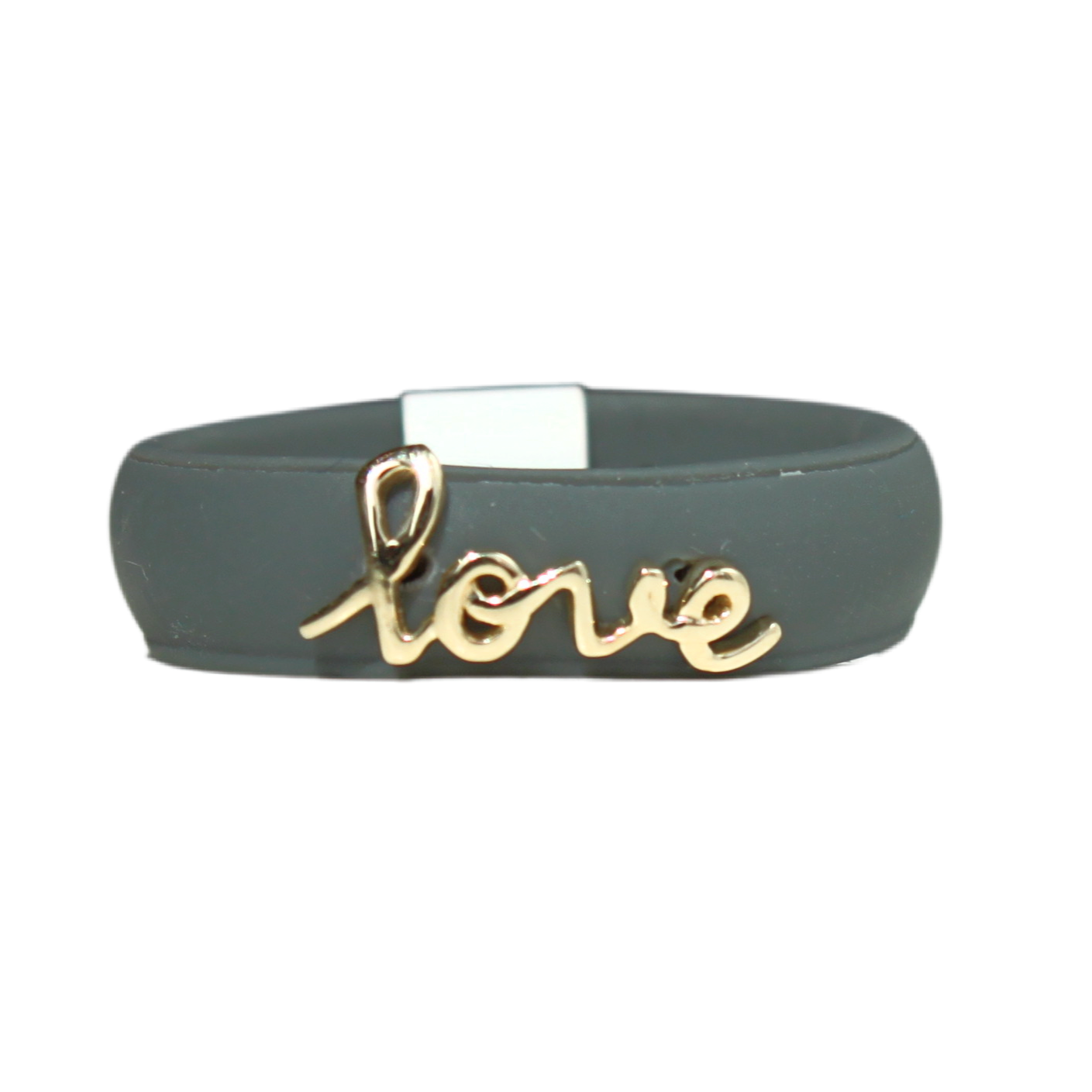 YELLOW GOLD LOVE SILICONE BAND 