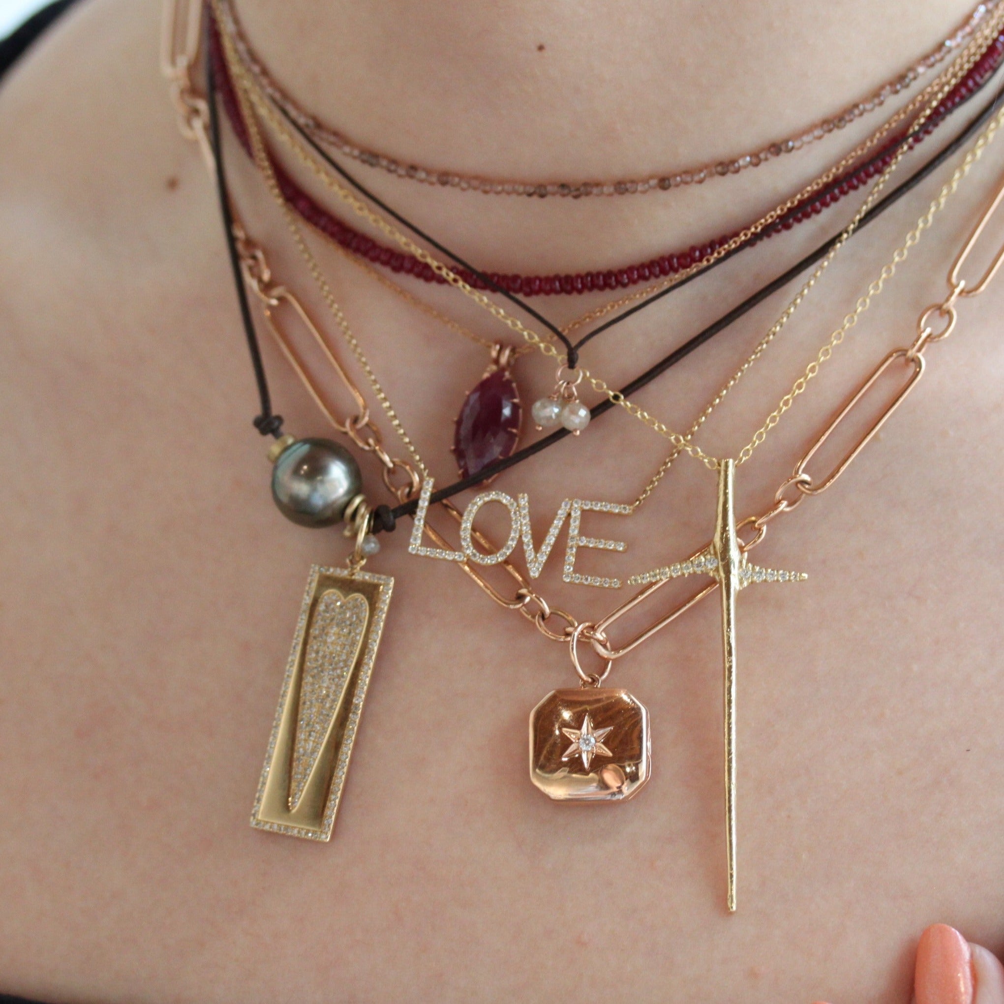 Large Love Diamond Necklace