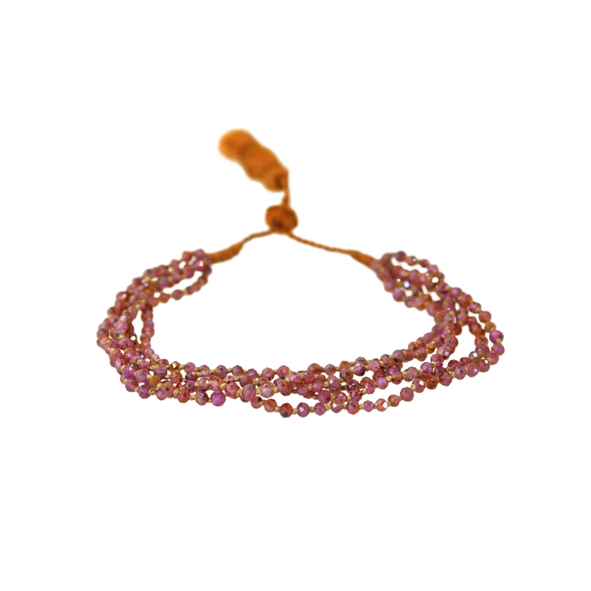 Pink Sapphire 5 Strand Bracelet