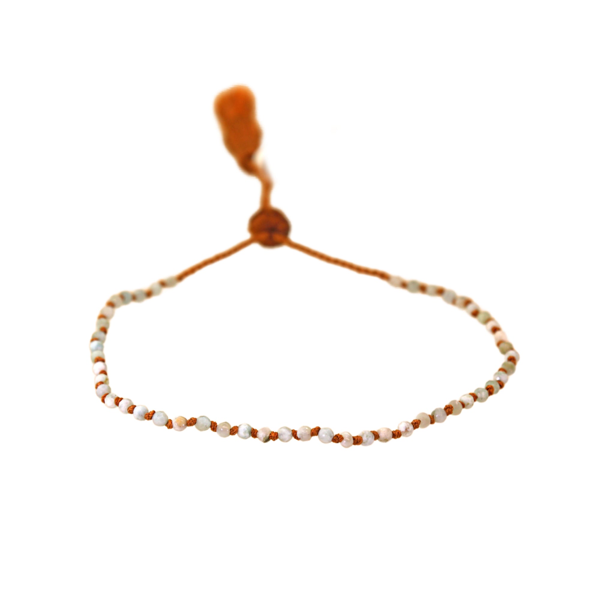 Single Strand Amazonite Pull Closure Bracelet