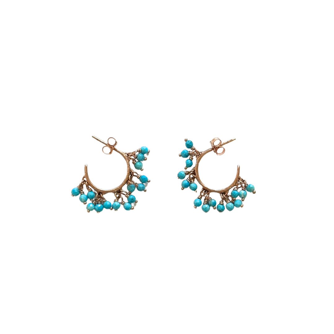 Turquoise Dangle Hoops