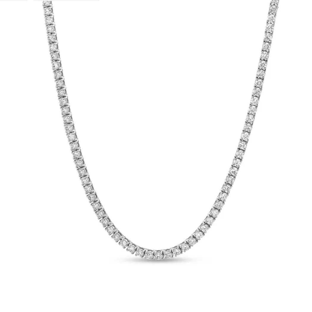 White Gold Classic Diamond Tennis Necklace