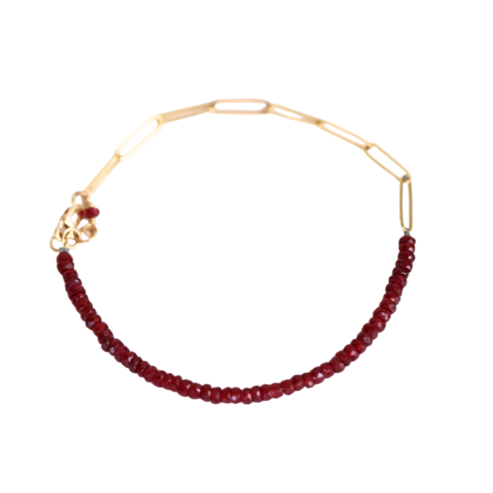 Ruby Paperclip Bracelet