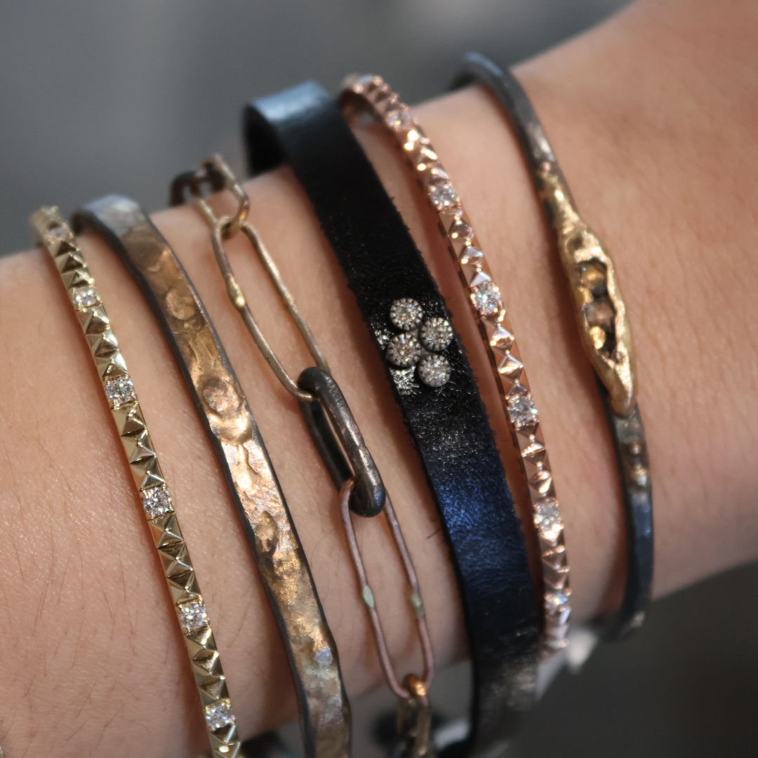 Flex Diamond & Pyramid Bracelet