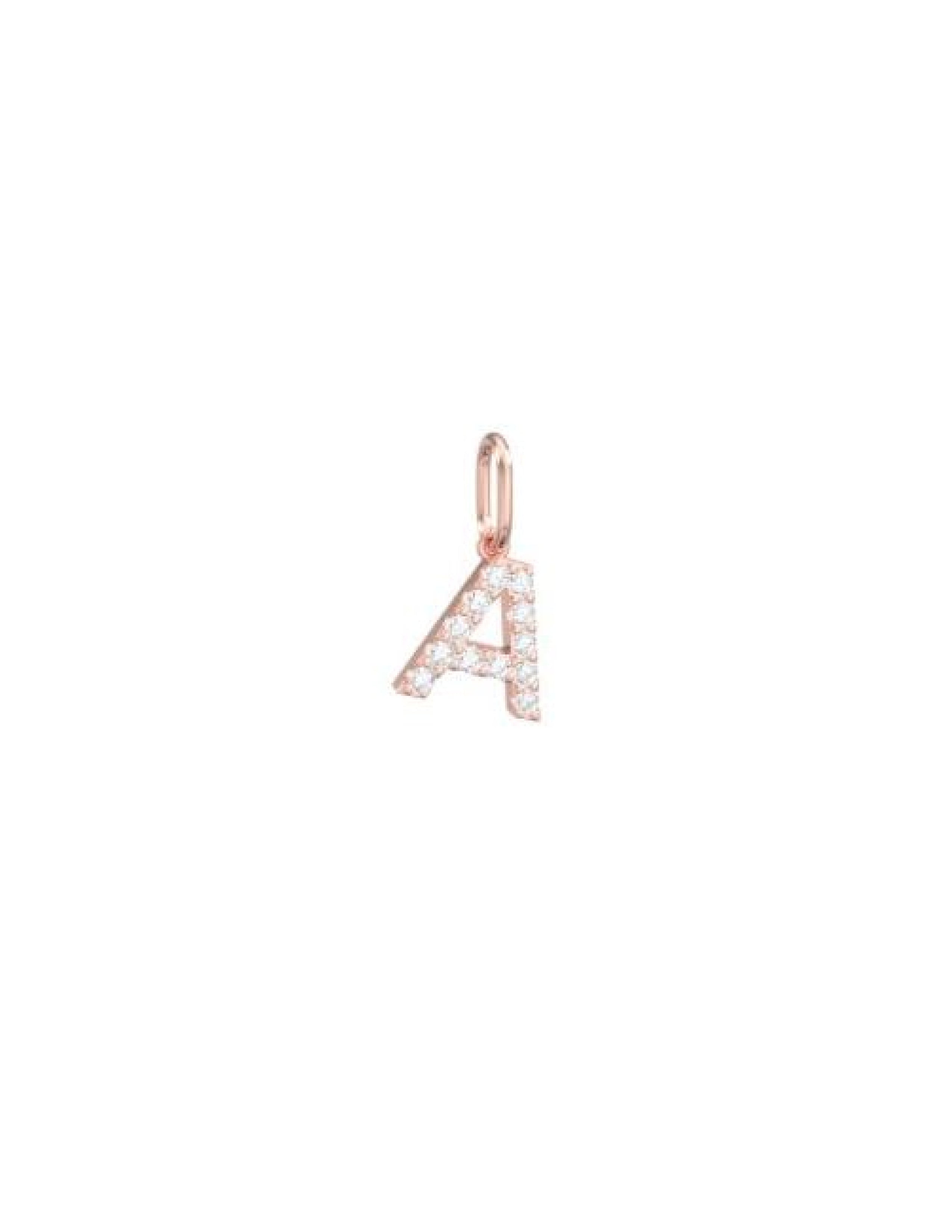 Gold Pave Diamond S Charm