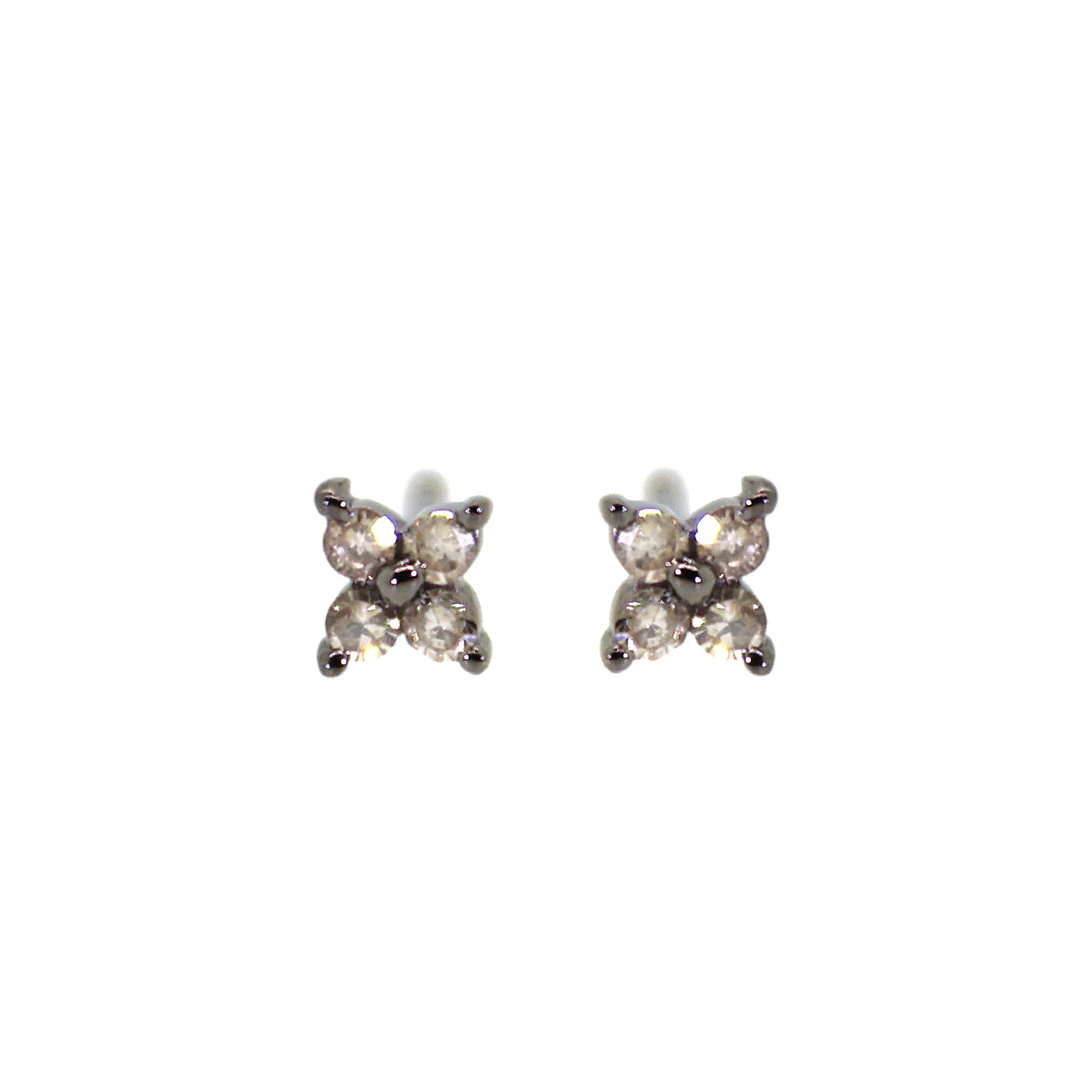 Small Silver Flower Stud
