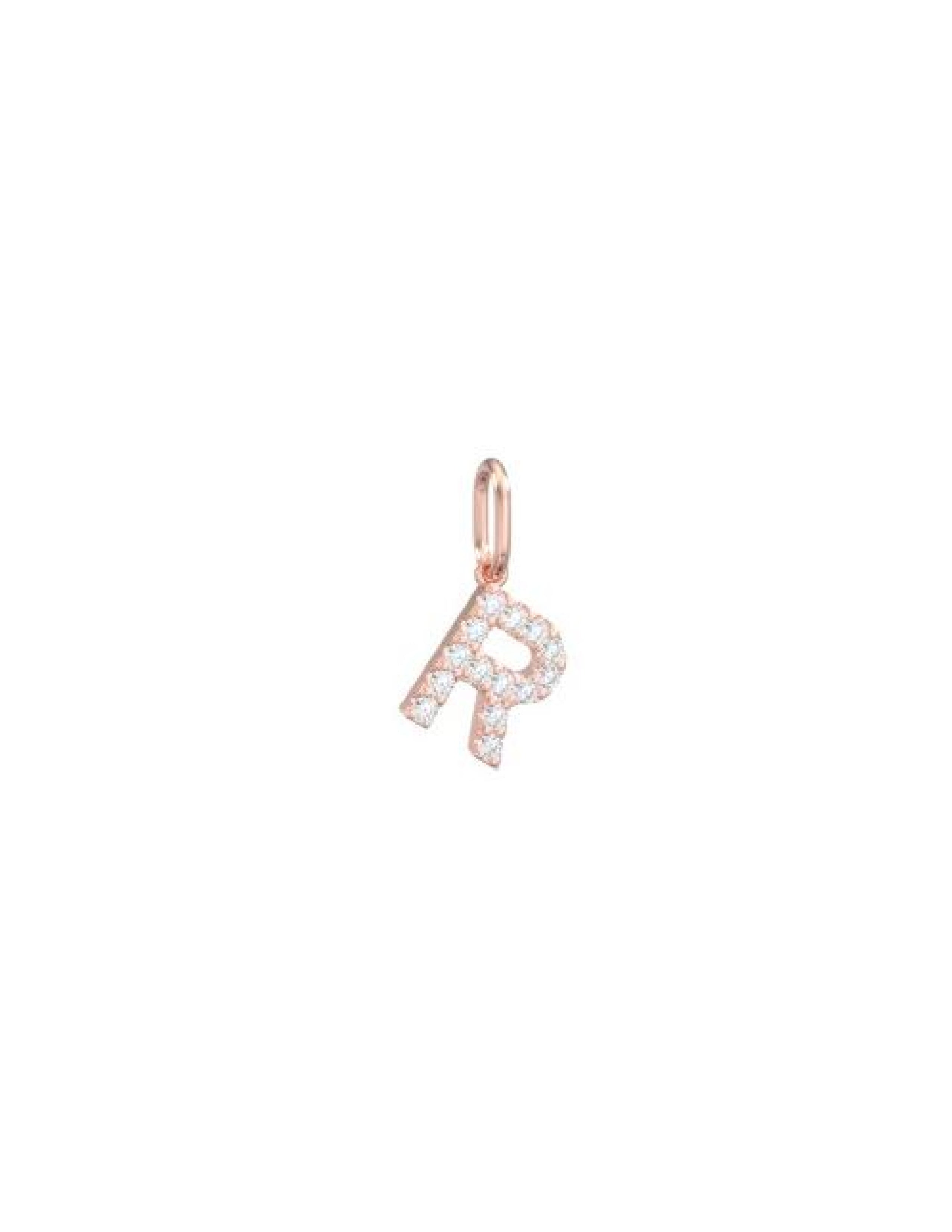 Gold Pave Diamond S Charm