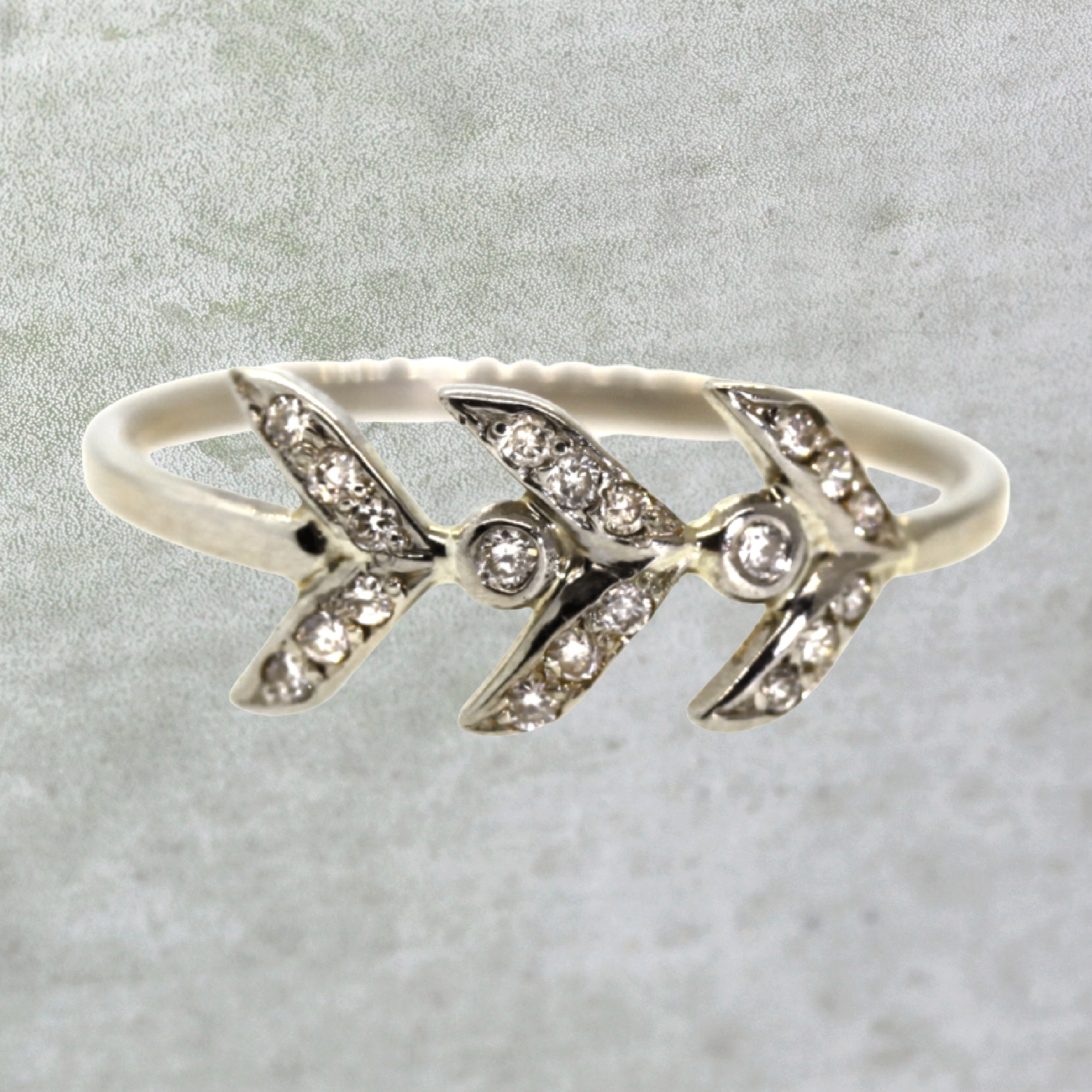 Diamond Angel Wing Ring