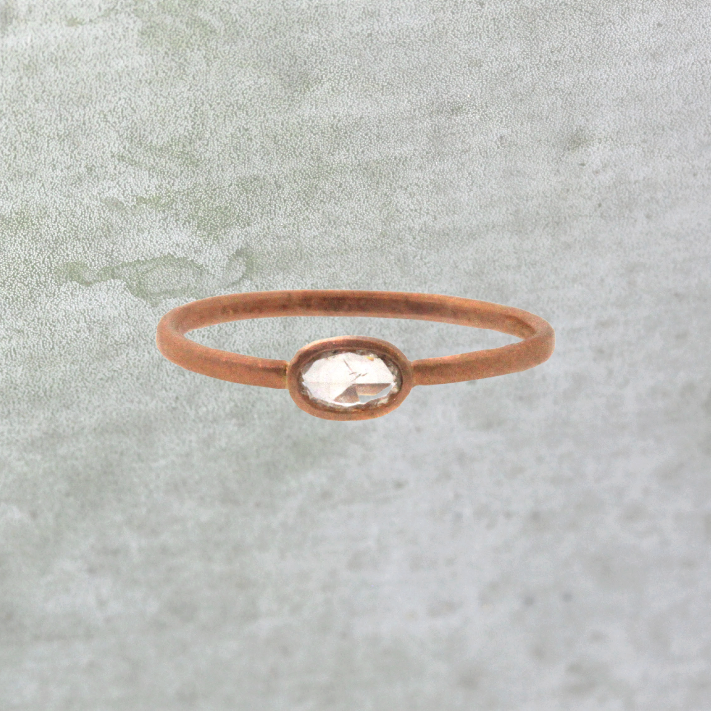 Rose Gold Oval Diamond Ring