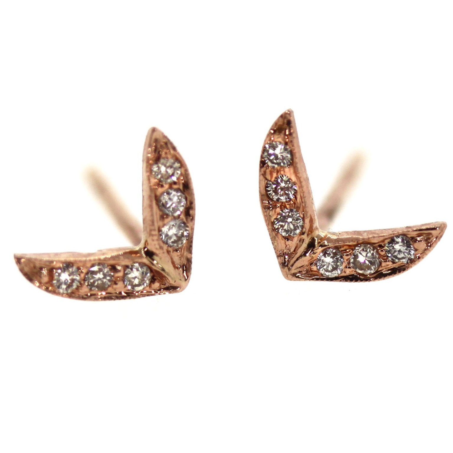 Angel Wing Stud Earrings -Rebecca Lankford Designs - Houston, TX