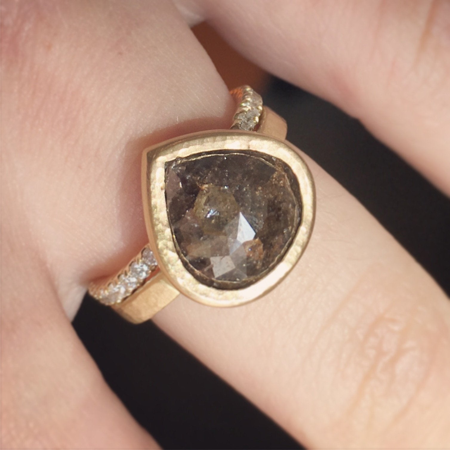 Raw Diamond Ring - Raw Diamond Engagement Rings - Rebecca Lankford Designs