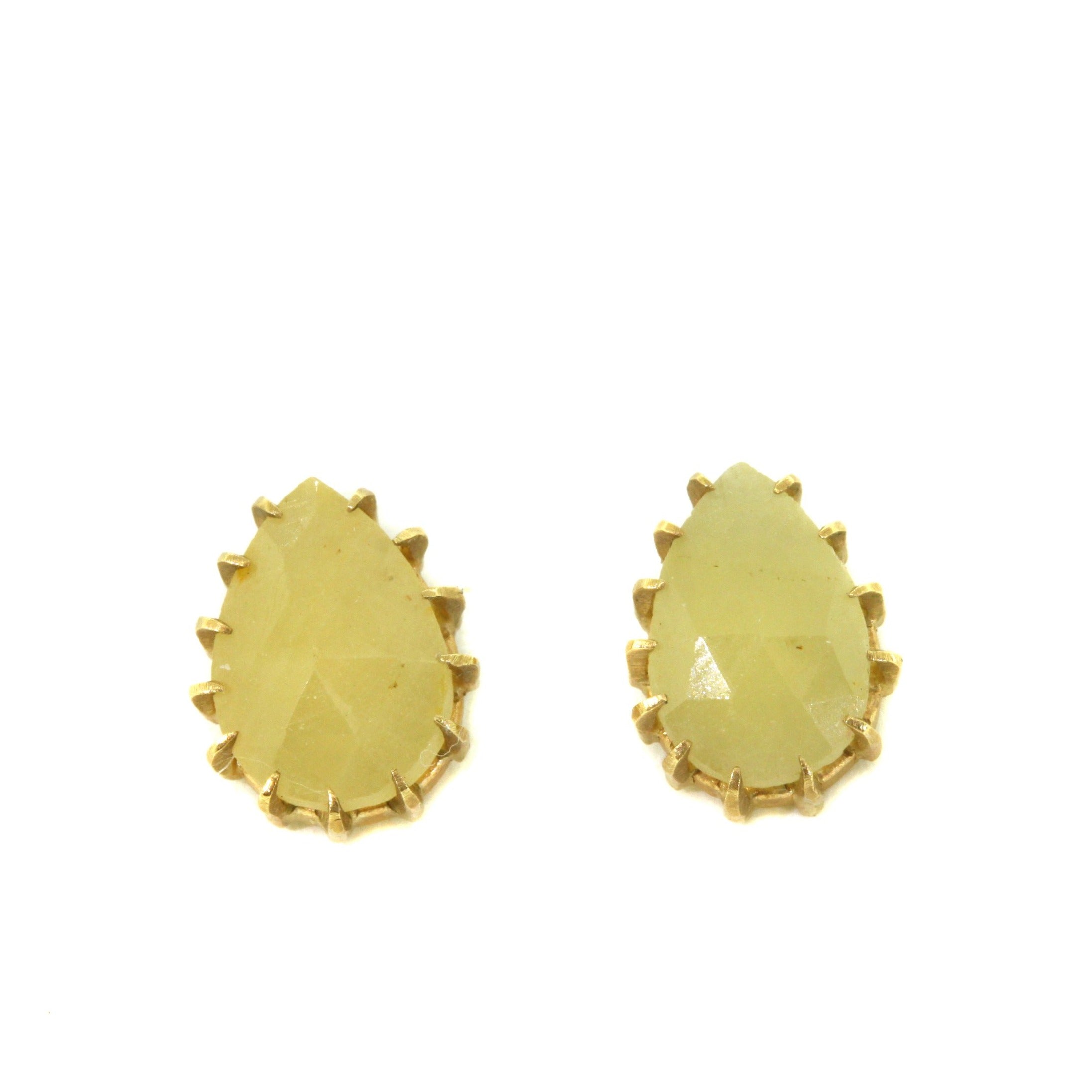 Yellow Sapphire Stud Earrings