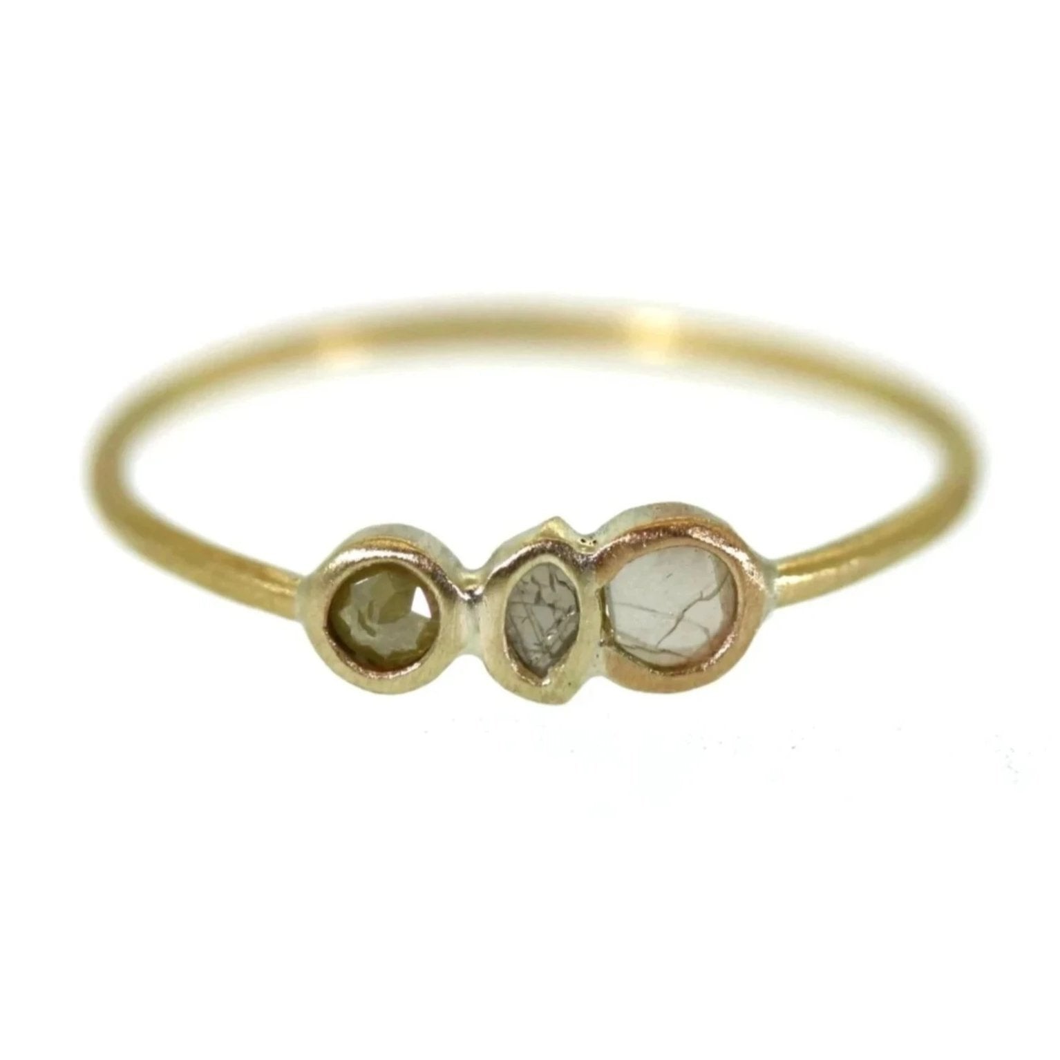 Sliced Diamond Cluster Ring