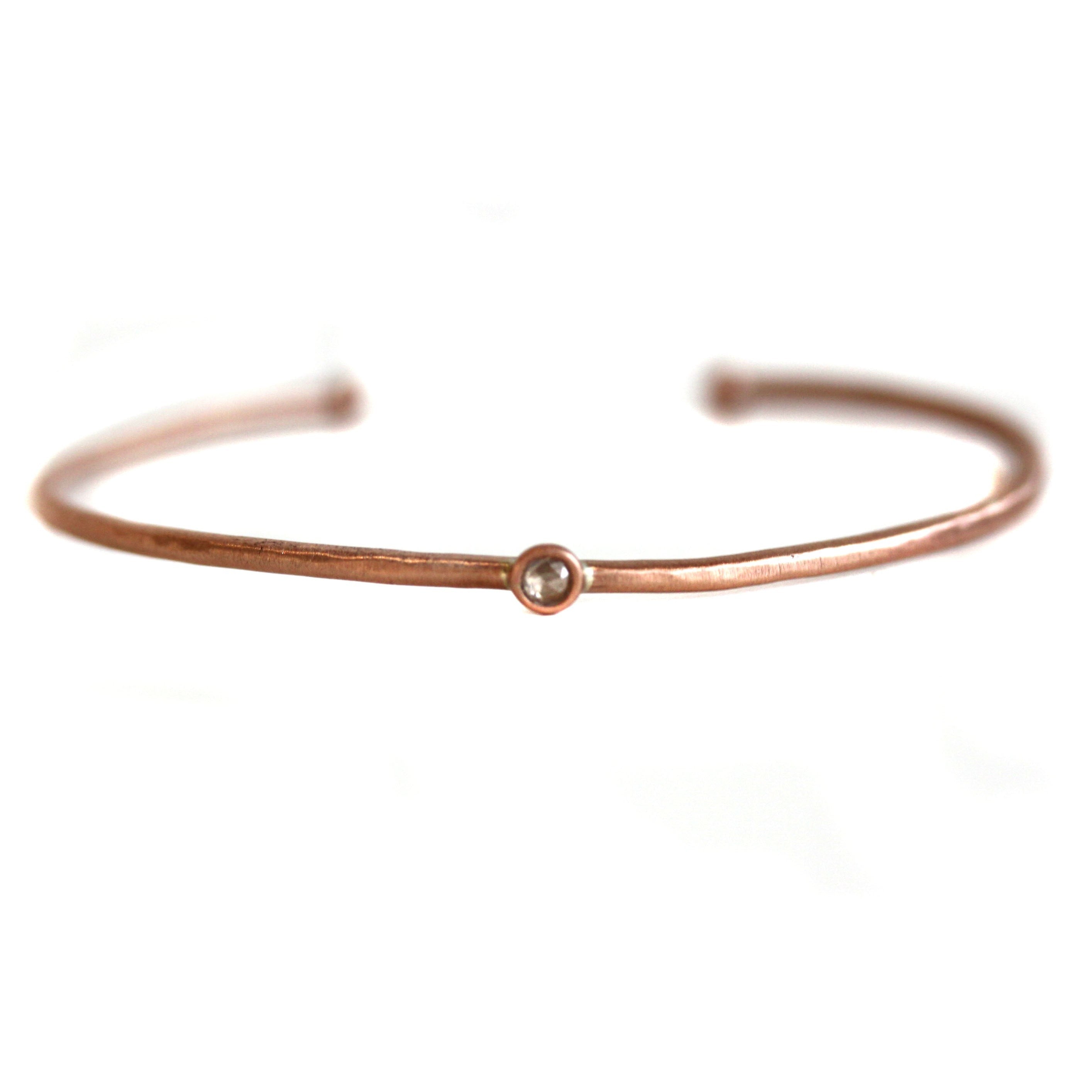 Raw Diamond Rose Gold Cuff