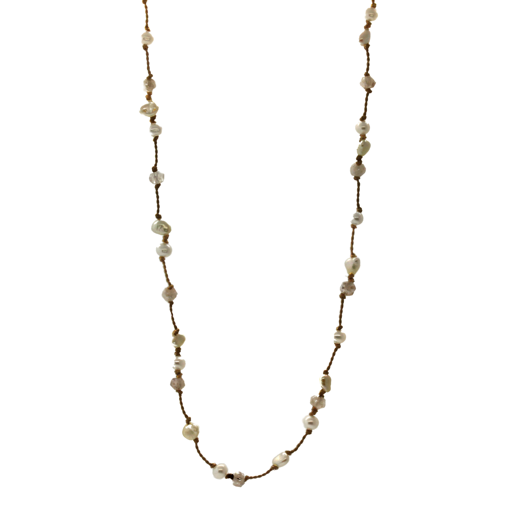 Pearl Silk Necklace - Handcrafted Pearl Necklace - Rebecca Lankford Designs