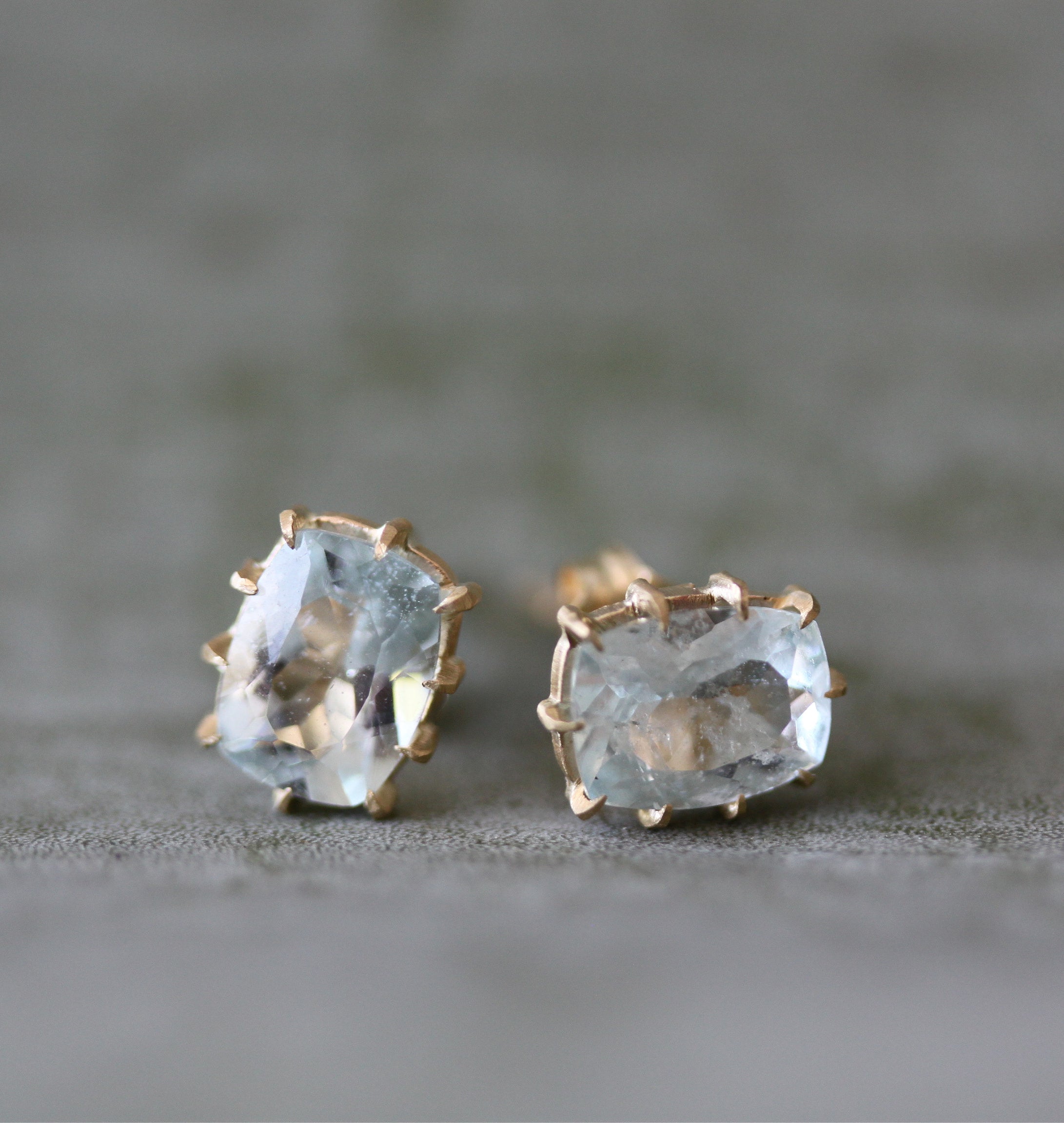 Aquamarine Stud Earrings