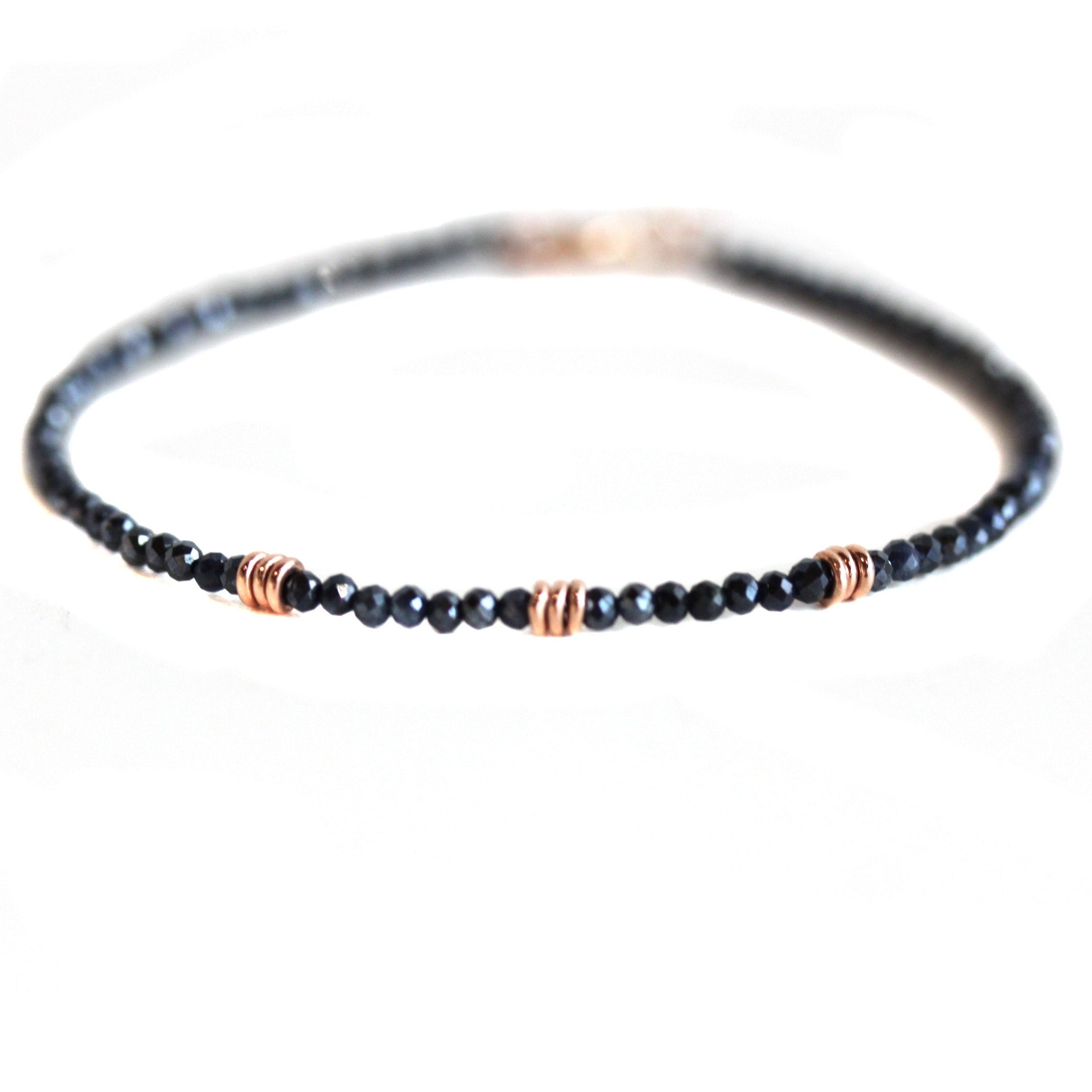 Blue Sapphire & Gold Ring Bracelet