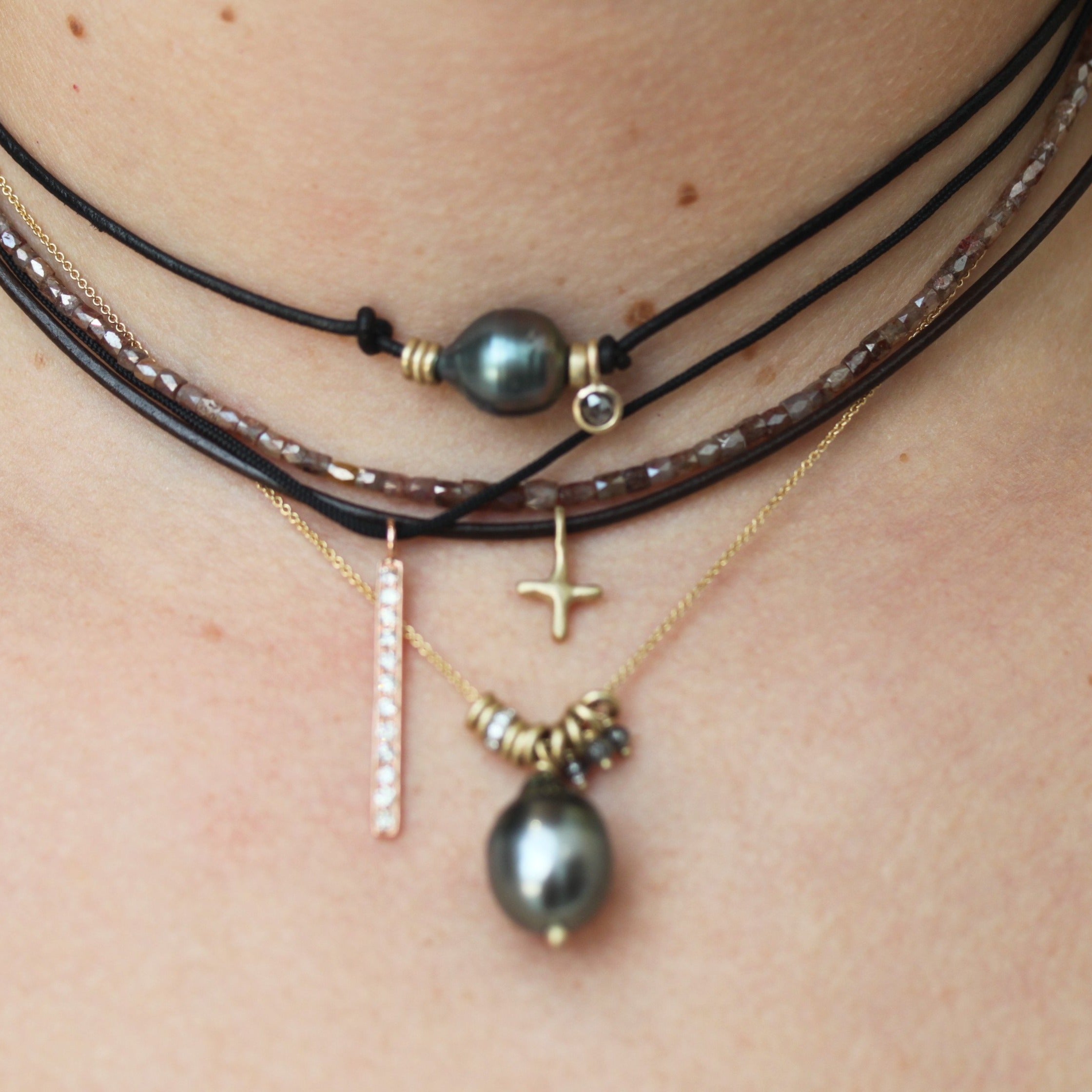 Tahitian Pearl Charm Necklace