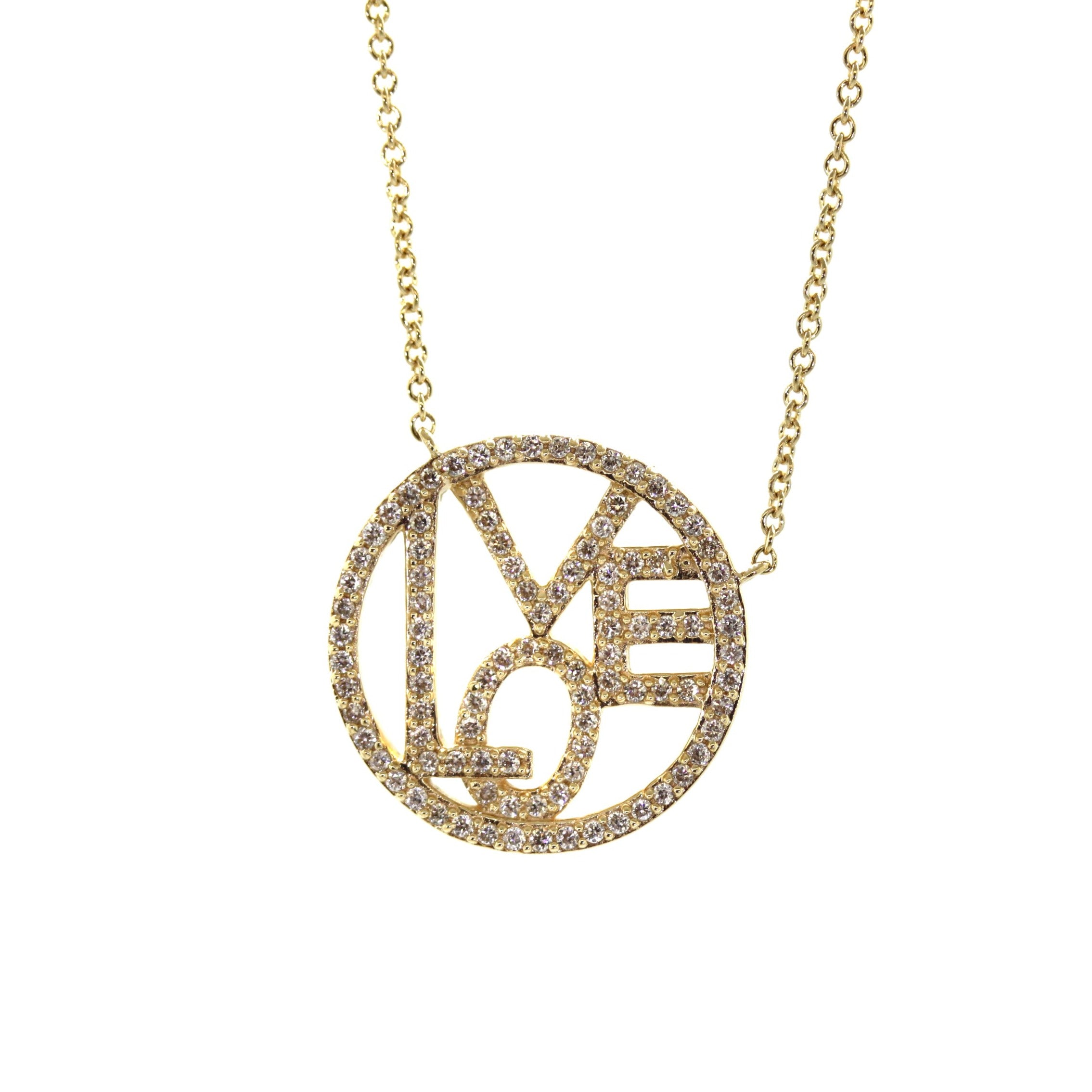 Round Diamond Love Necklace