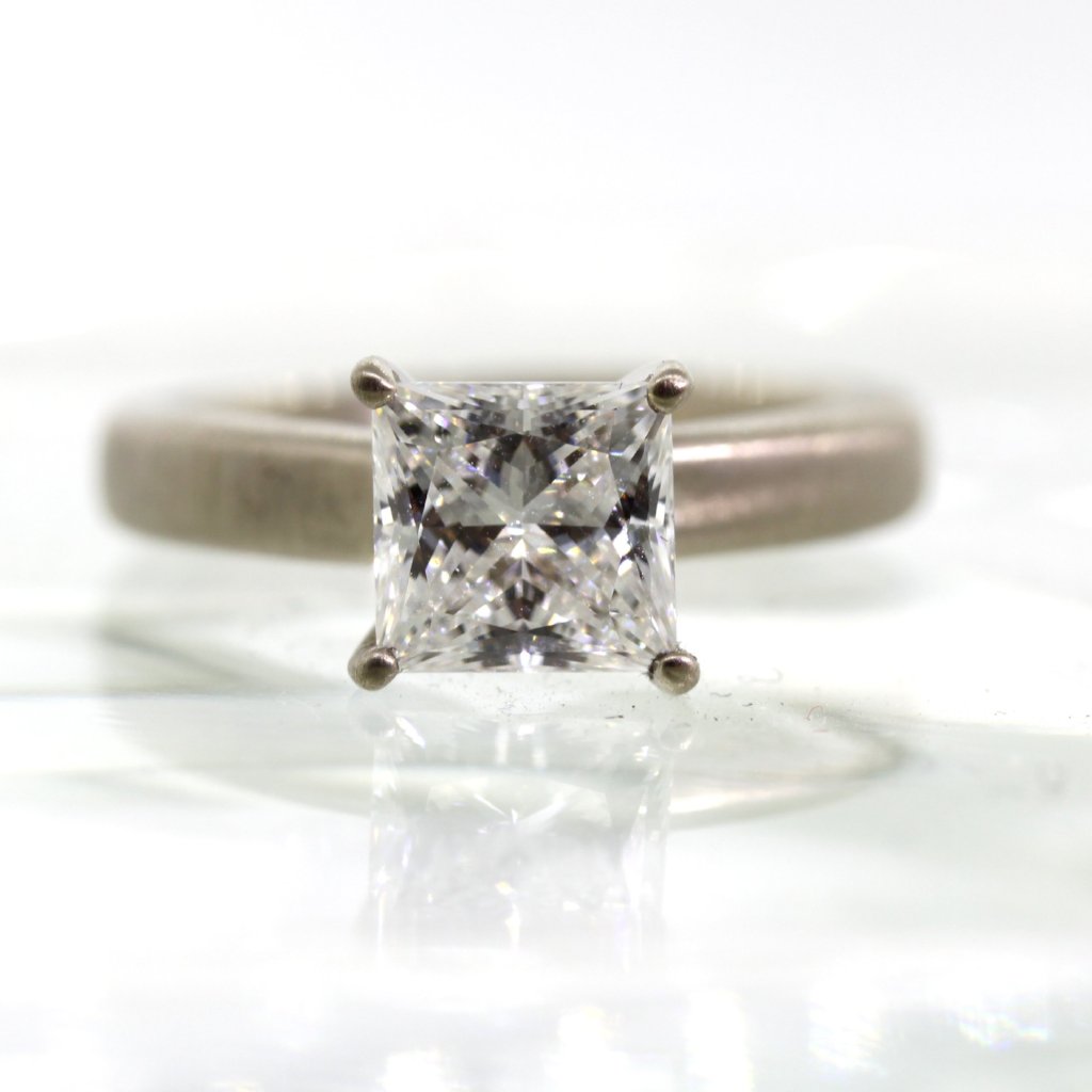 chunky diamond ring, engagement ring, gold ring