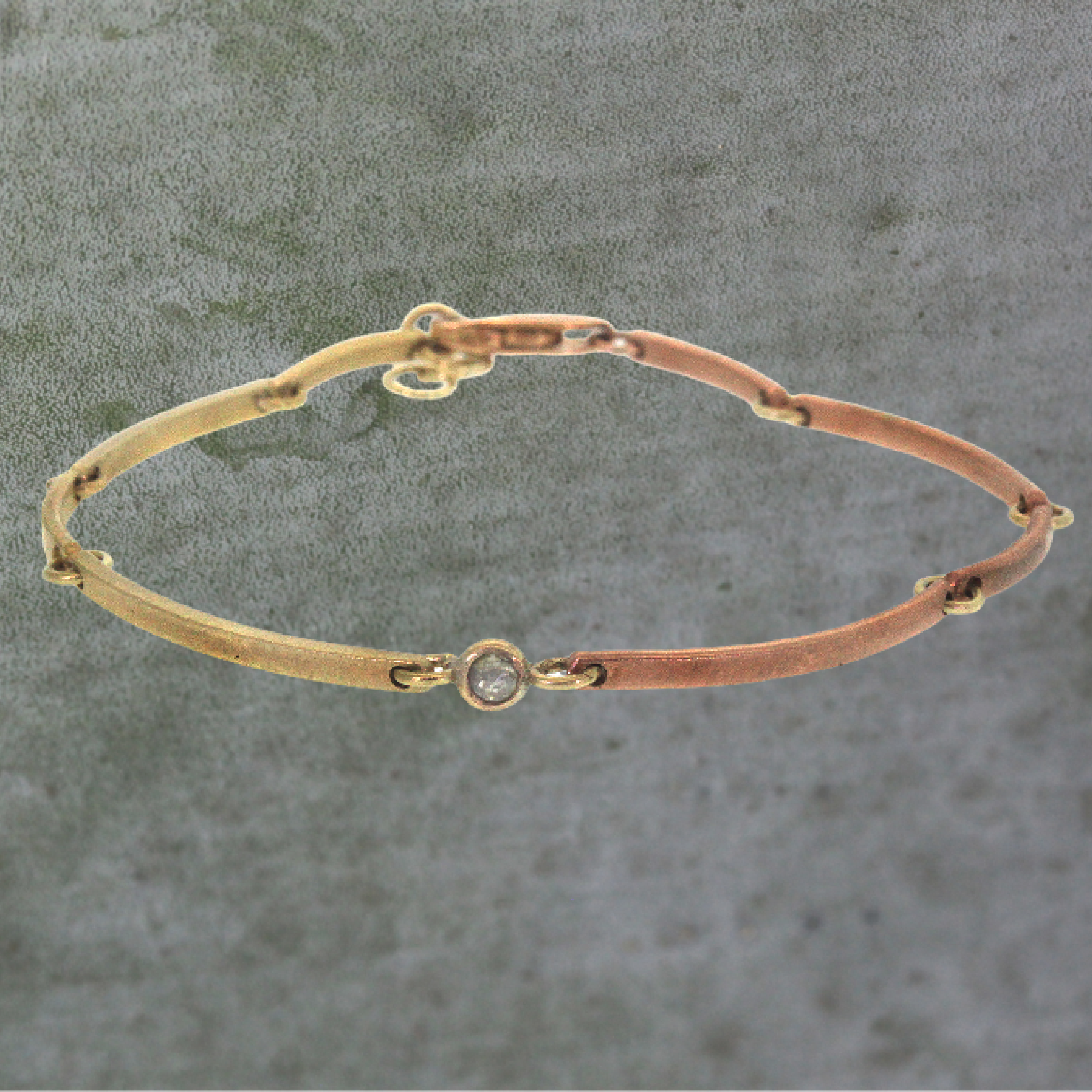 Mixed Metal & Diamond Bracelet