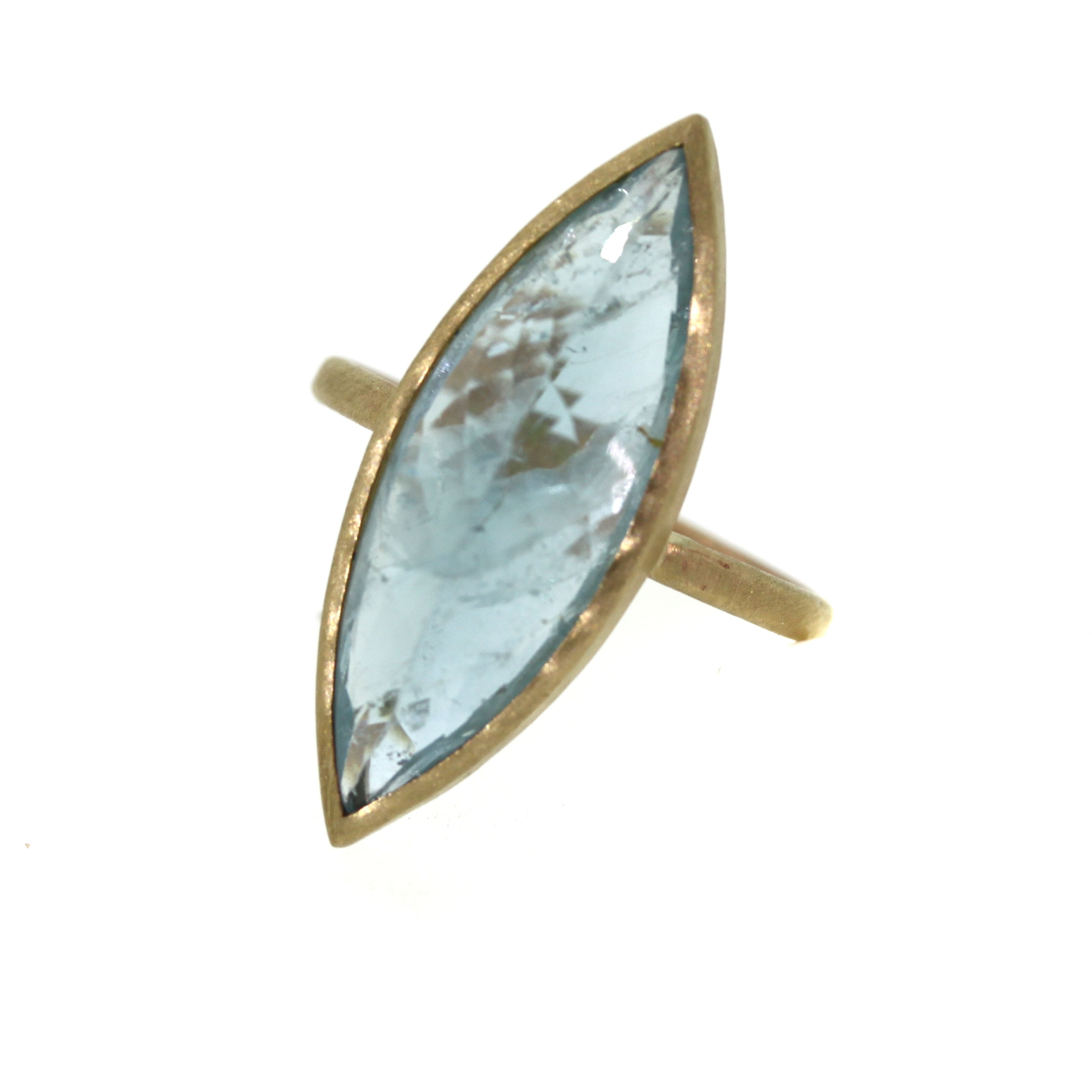 Marquise Aquamarine Ring - Rebecca Lankford Designs - Houston, TX