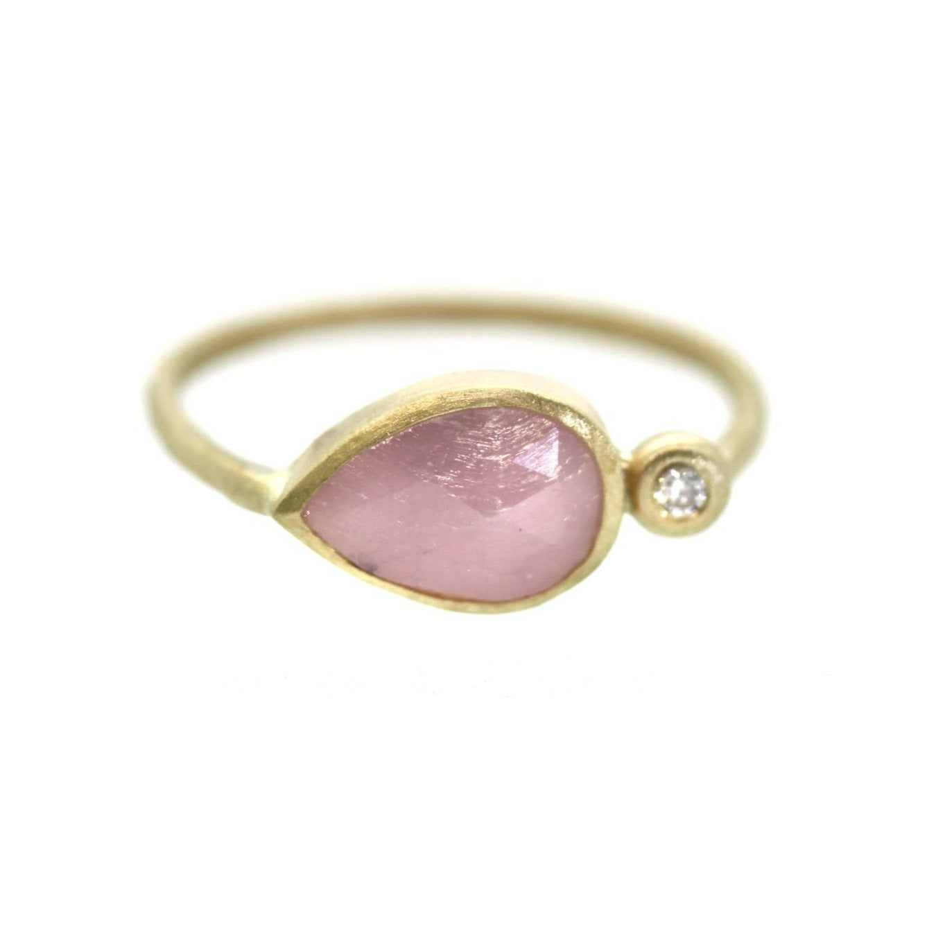 Pink Sapphire Diamond Ring