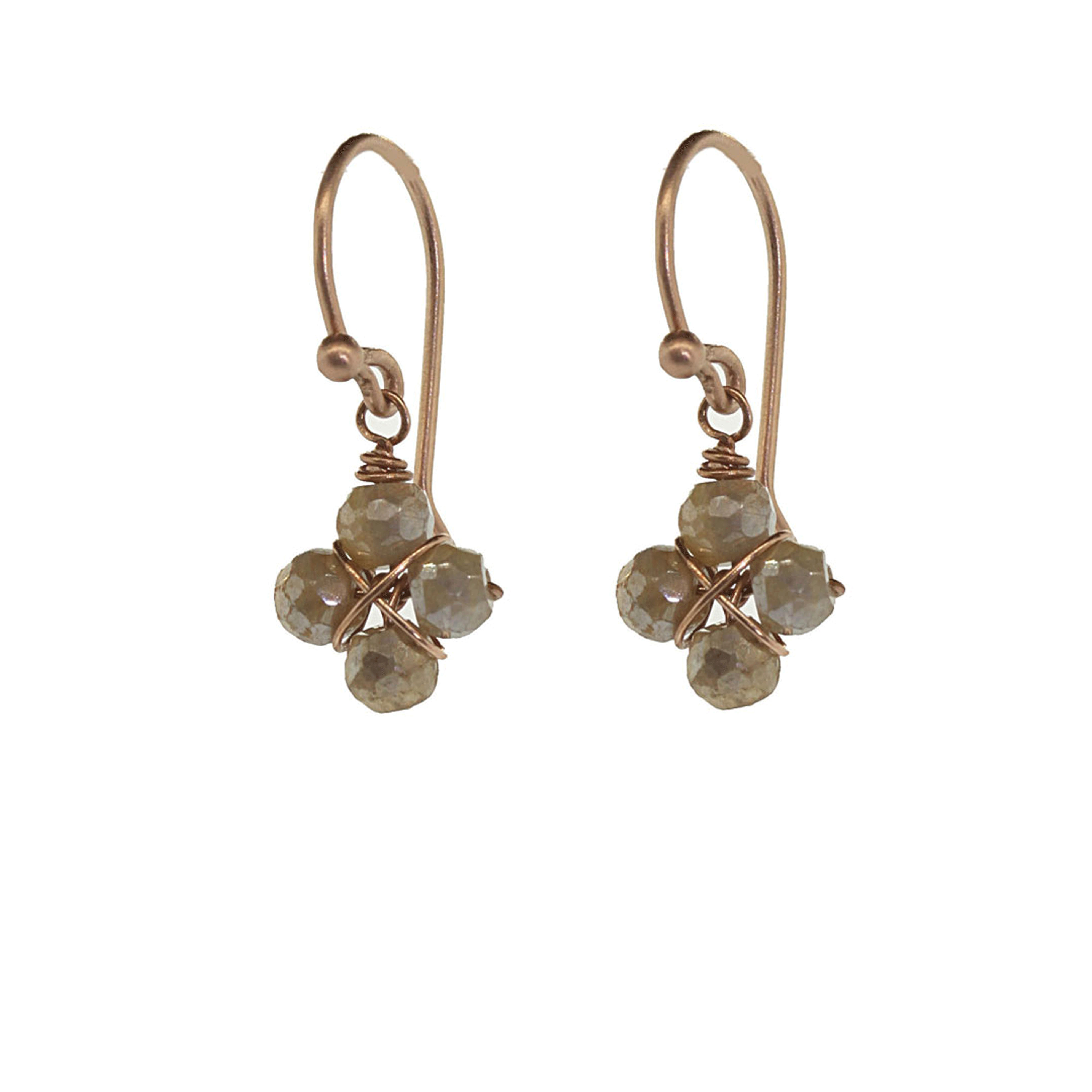 Gold Sapphire Flower Earrings - Rebecca Lankford Designs