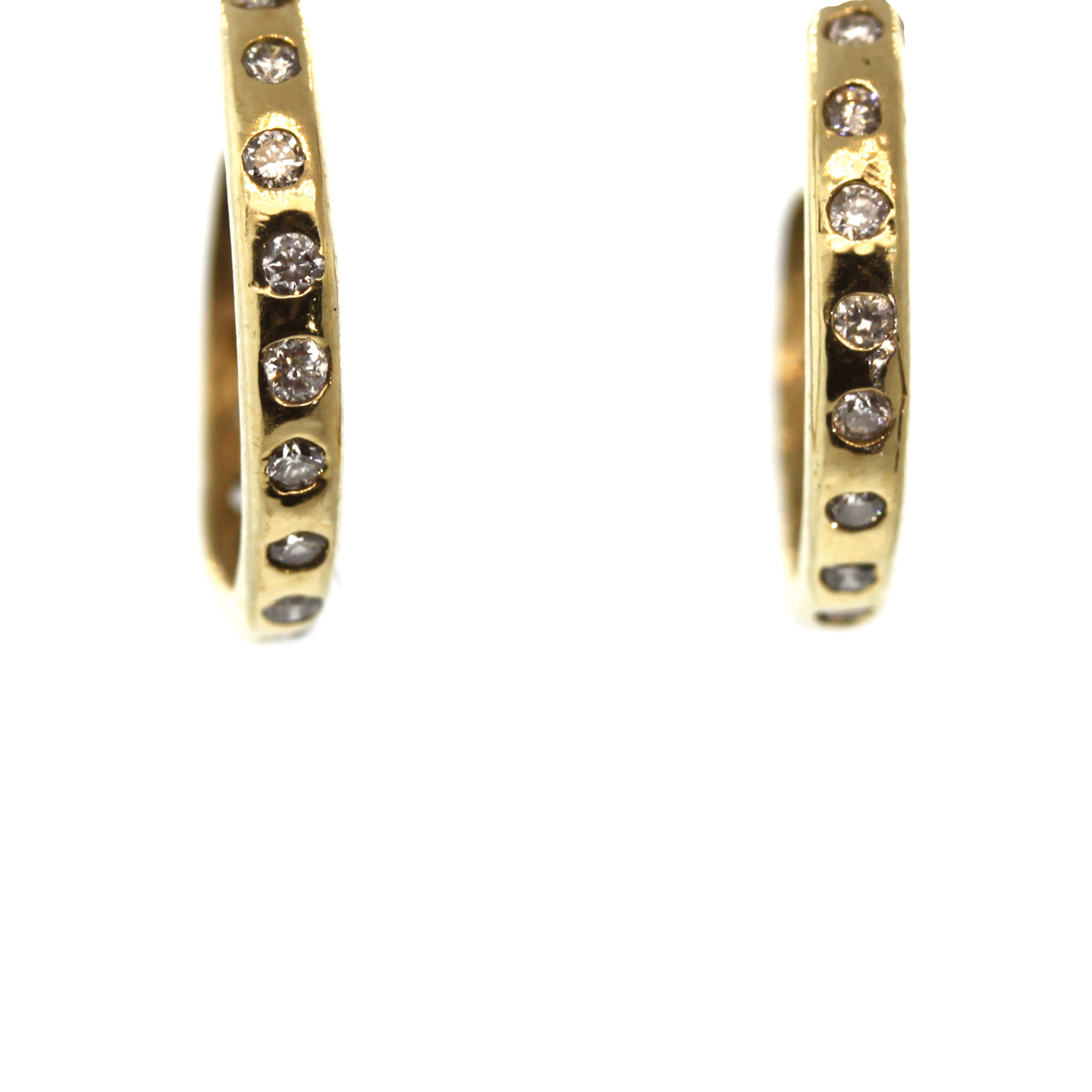 Diamond Hoops - Diamond Hoop Earrings - Rebecca Lankford Designs - 2