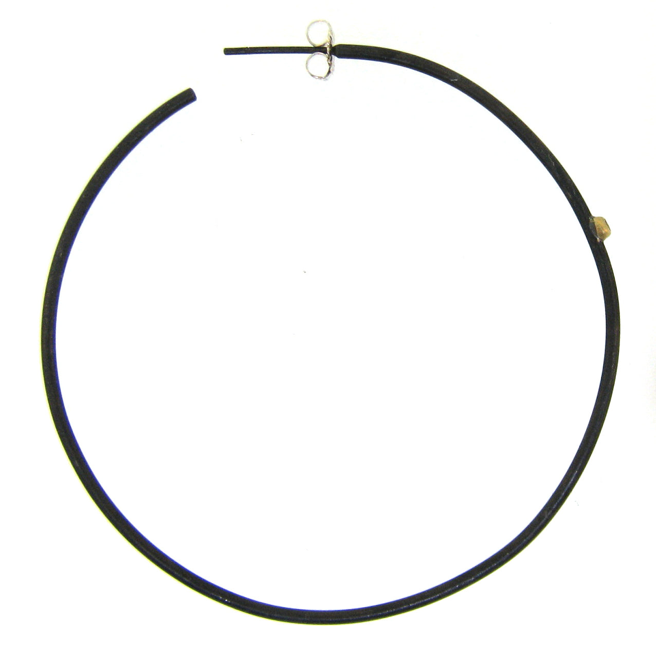 Oxidized Silver & Diamond Hoop Earrings -Rebecca Lankford Designs - Houston, TX