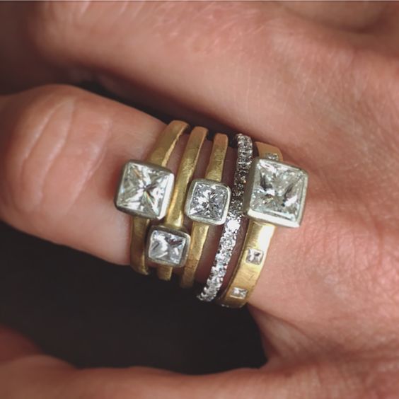 stacking wedding bands, diamond wedding bands, wedding ring, rebecca lankford designs