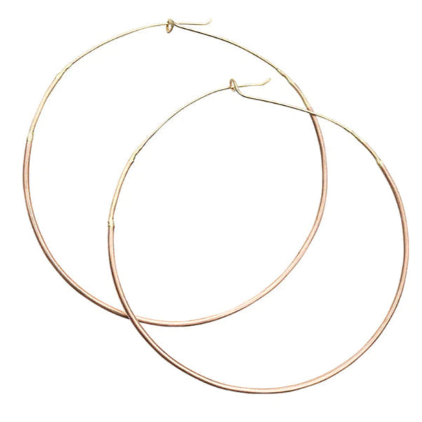 Large Ombre Gold Hoops