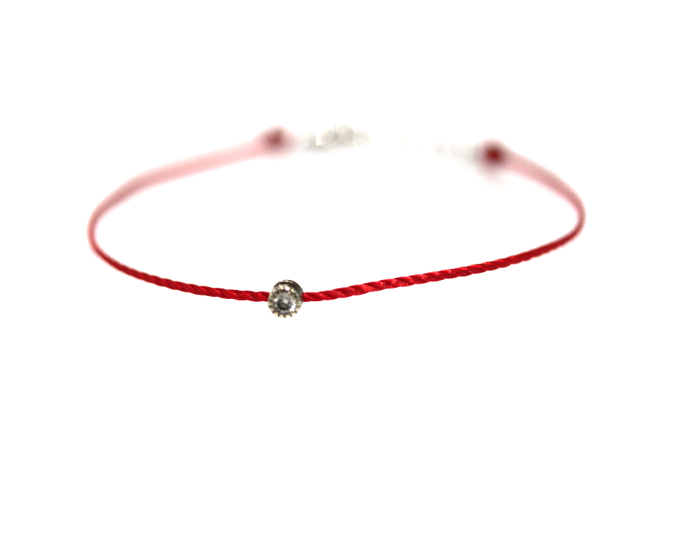 Red Cording Diamond Bracelet