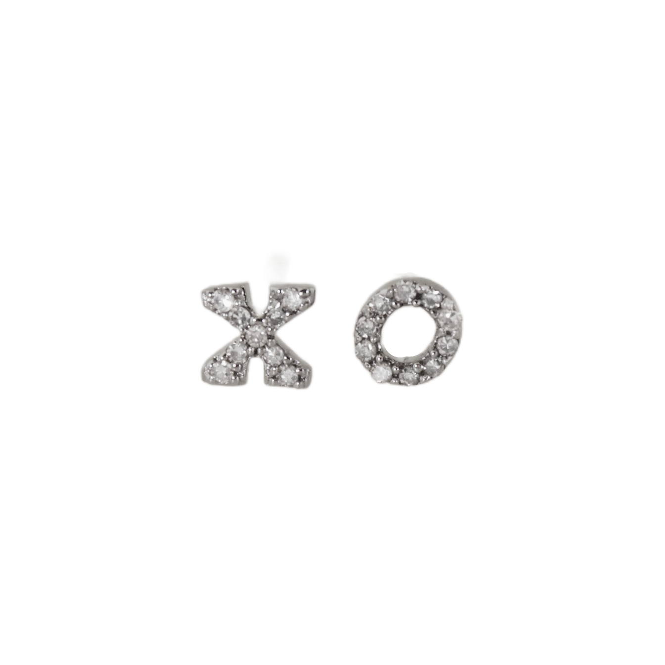 Silver XO Stud Earrings