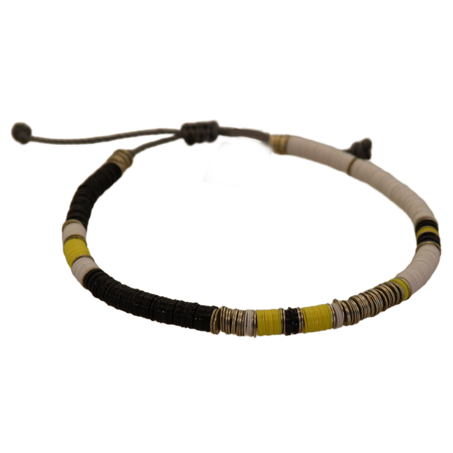 Black, White and Yellow Disc Bracelet