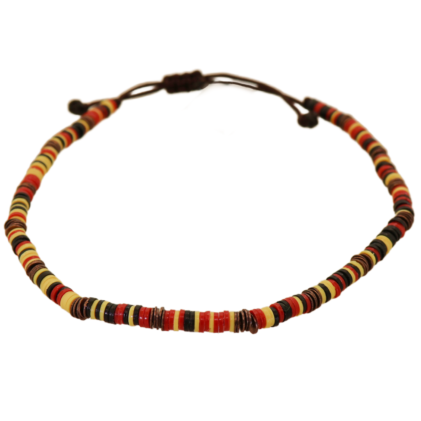 Black, Yellow, and Red Disc Bracelet