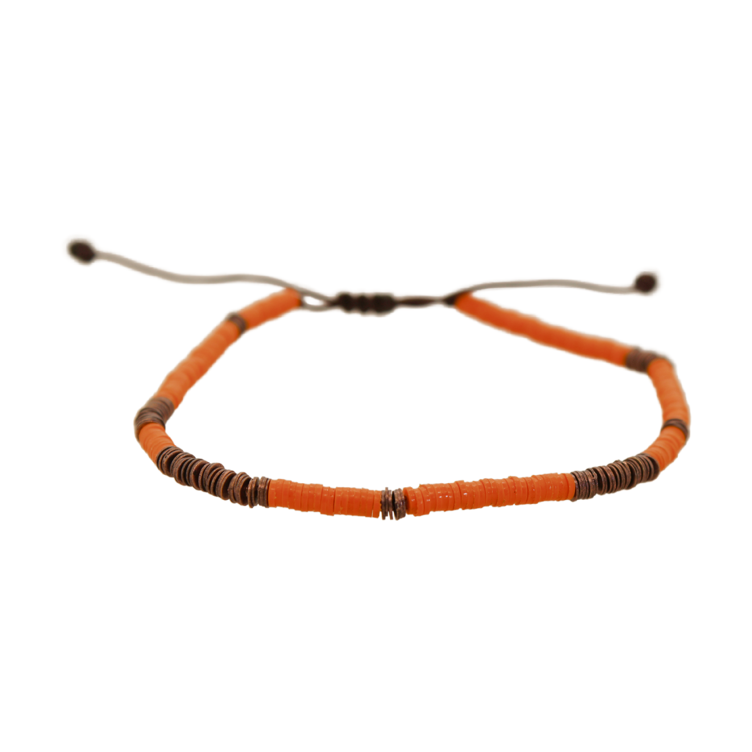 Orange and Copper Ring Men's Bracelet