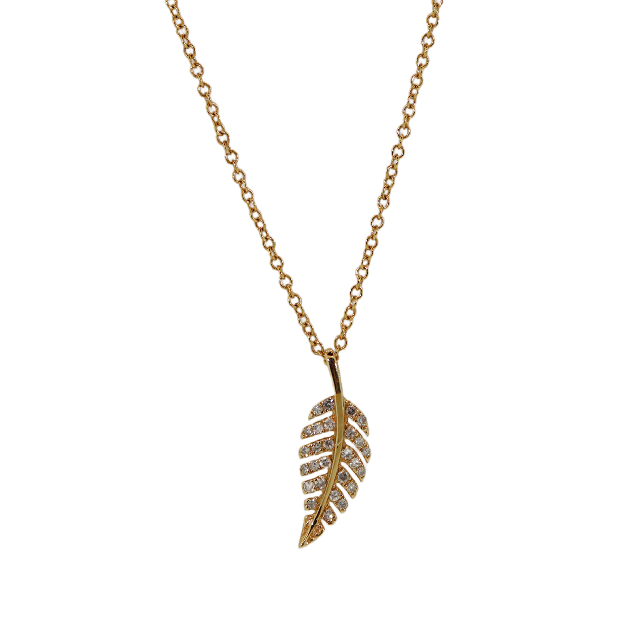 Diamond Leaf Necklace