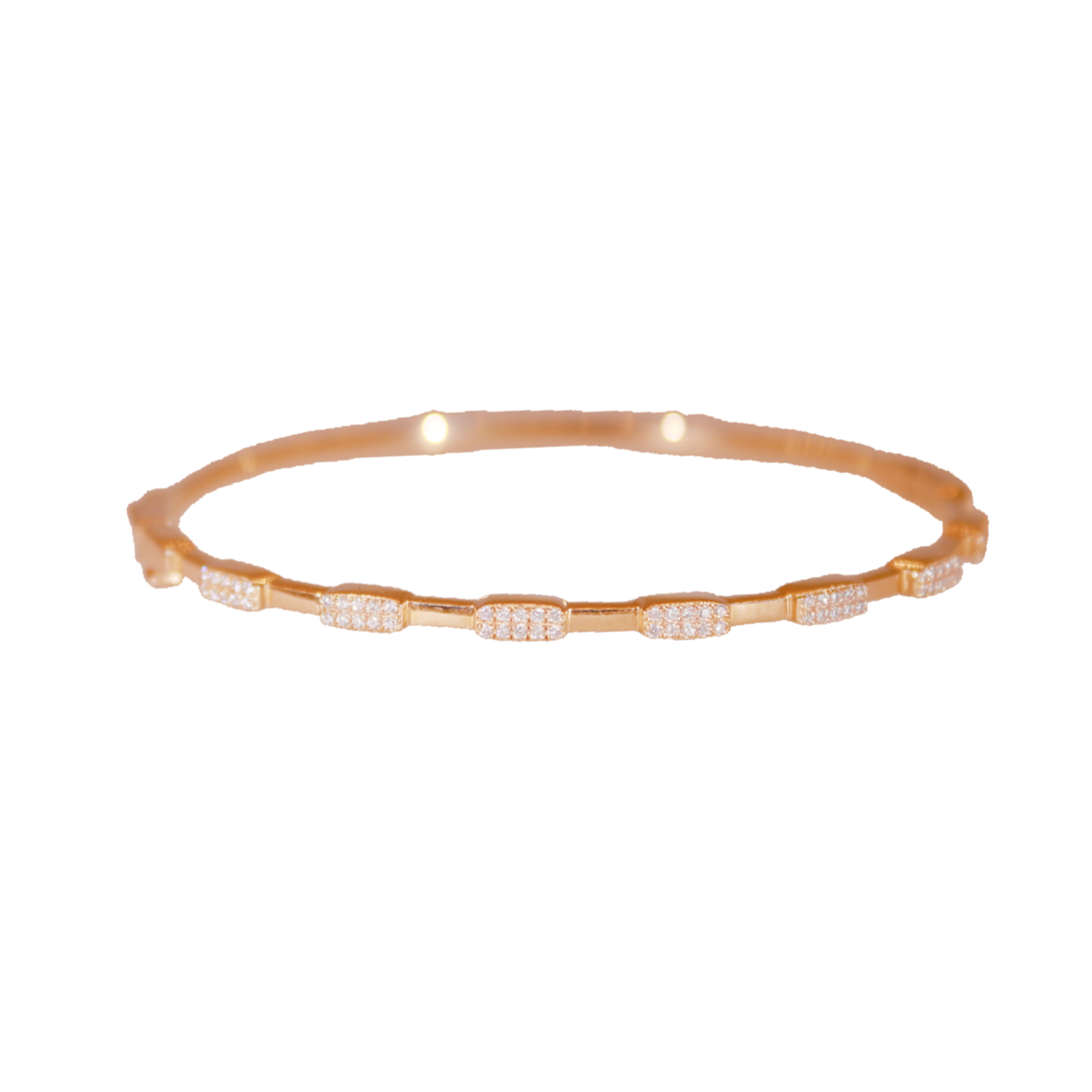 Gold Bangle with Diamonds