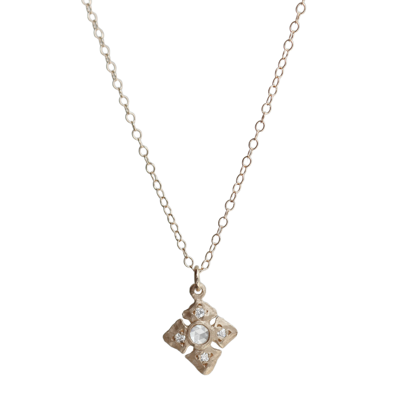 Hammered Cross Necklace