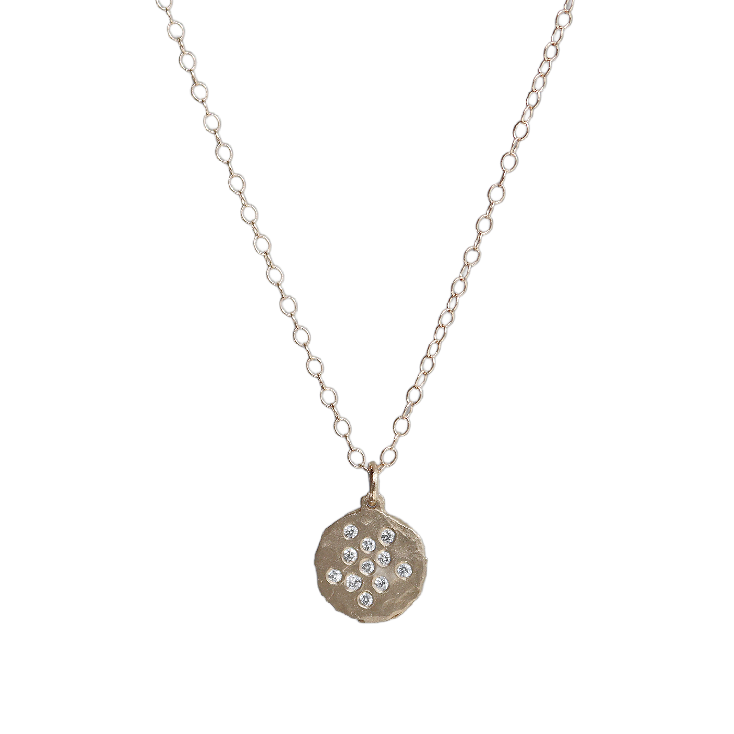 Diamond Disk Necklace