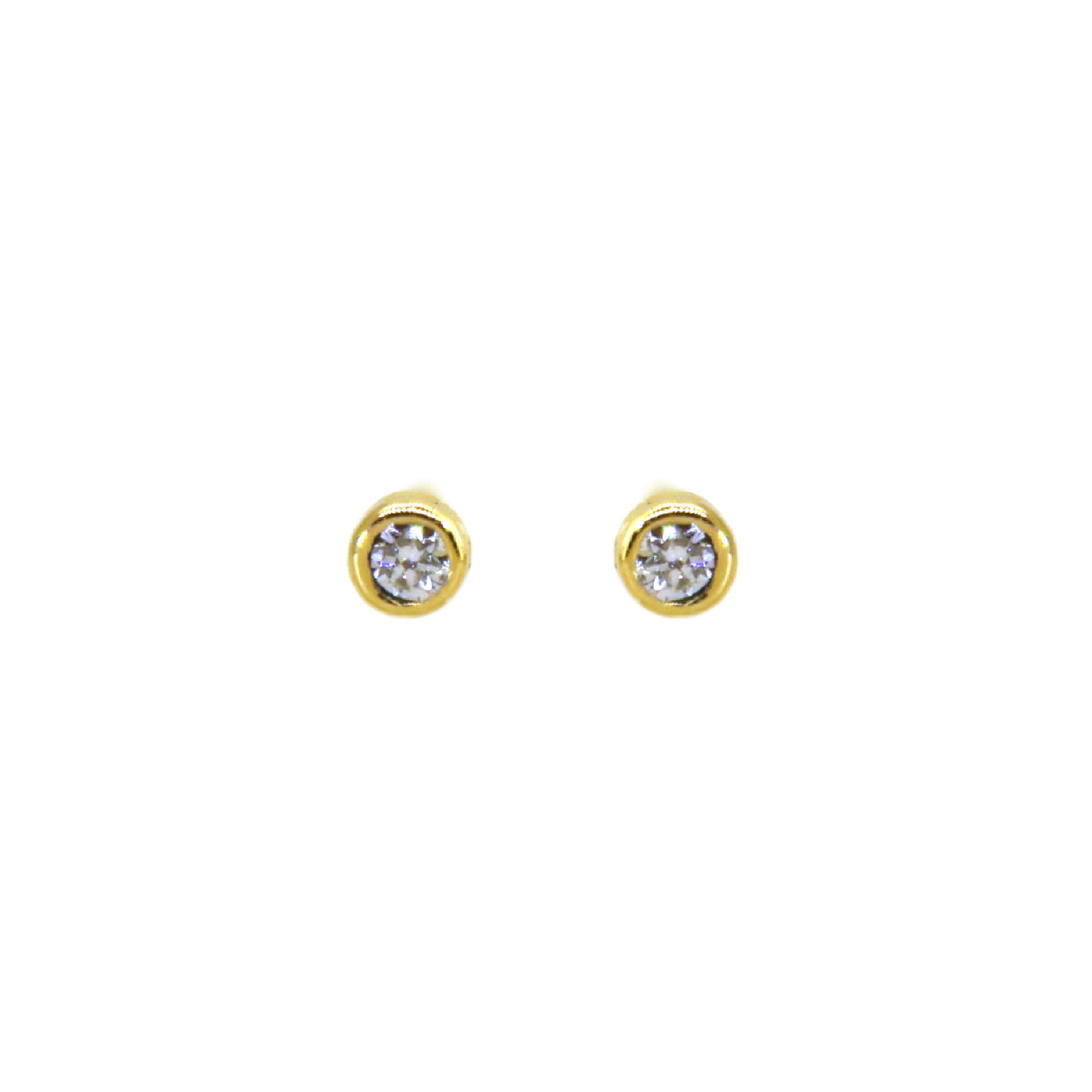 Bezel Set Diamond Studs