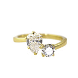 Round & Pear Cut Toi et Moi Ring