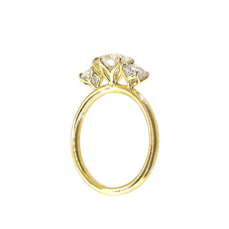 Petal Setting Diamond Engagement Ring