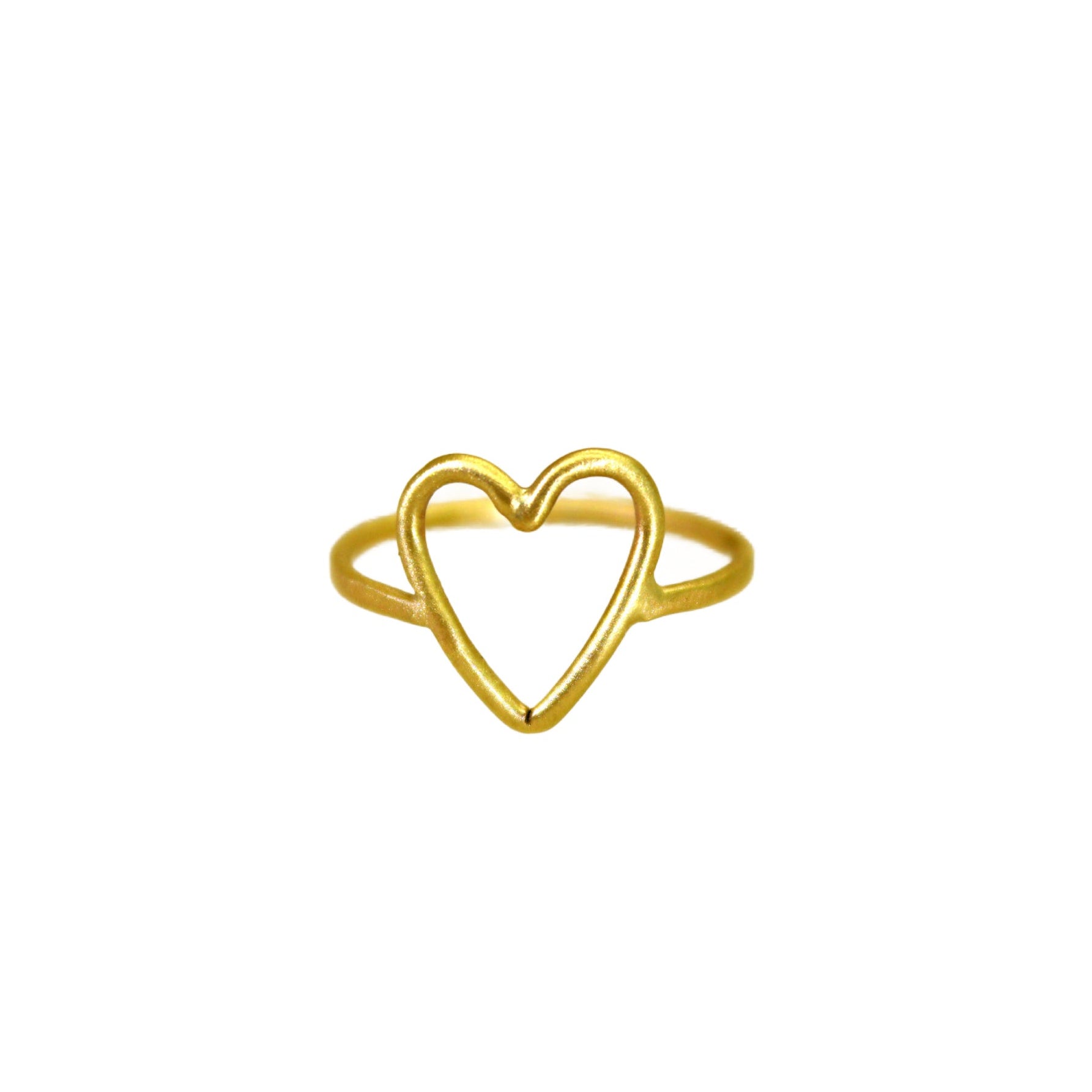 Yellow Gold North South Heart Ring