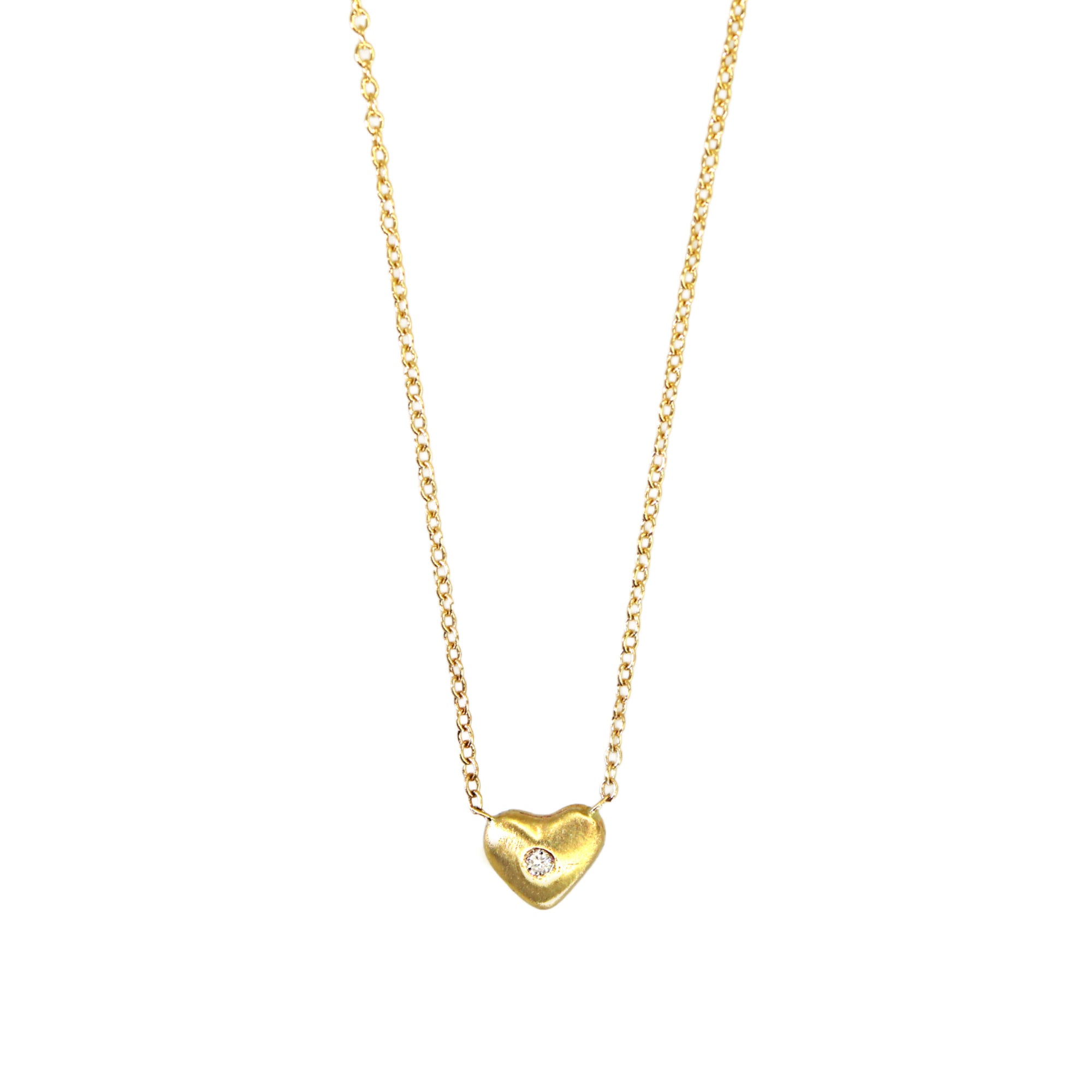 Mini Heart & Diamond Necklace