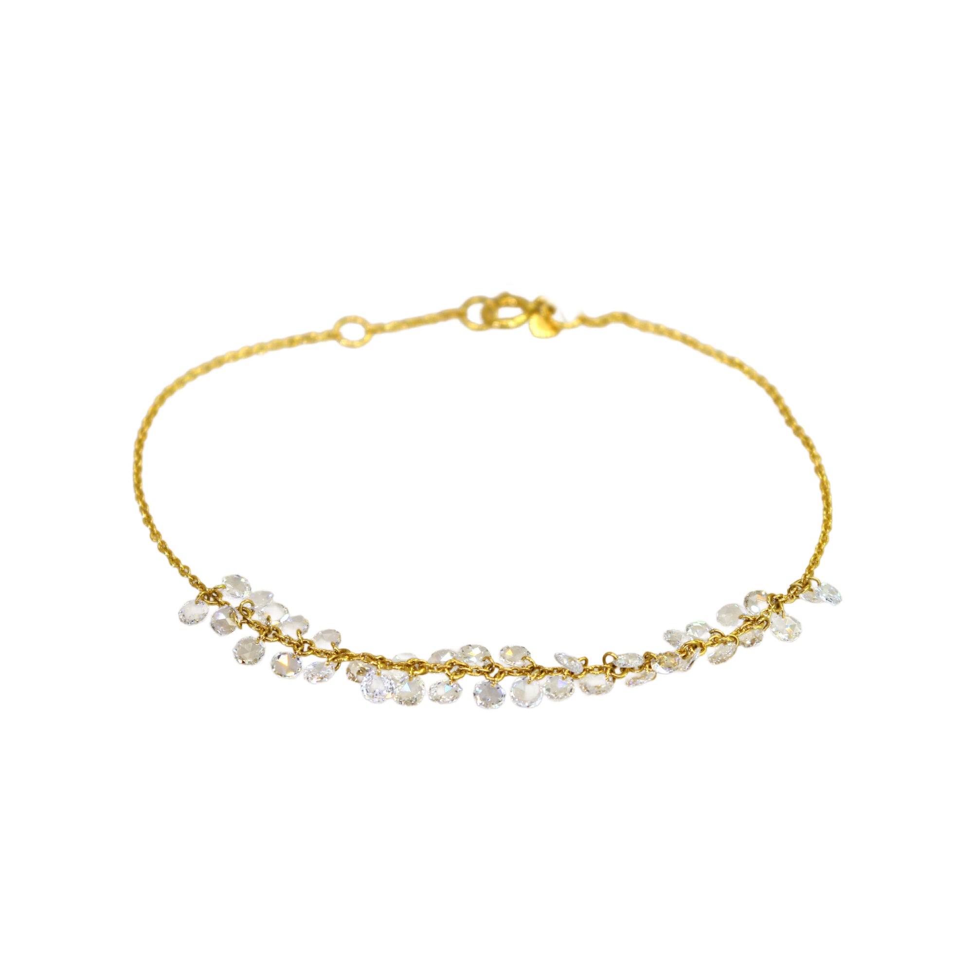 Drilled Diamond Fringe Bracelet