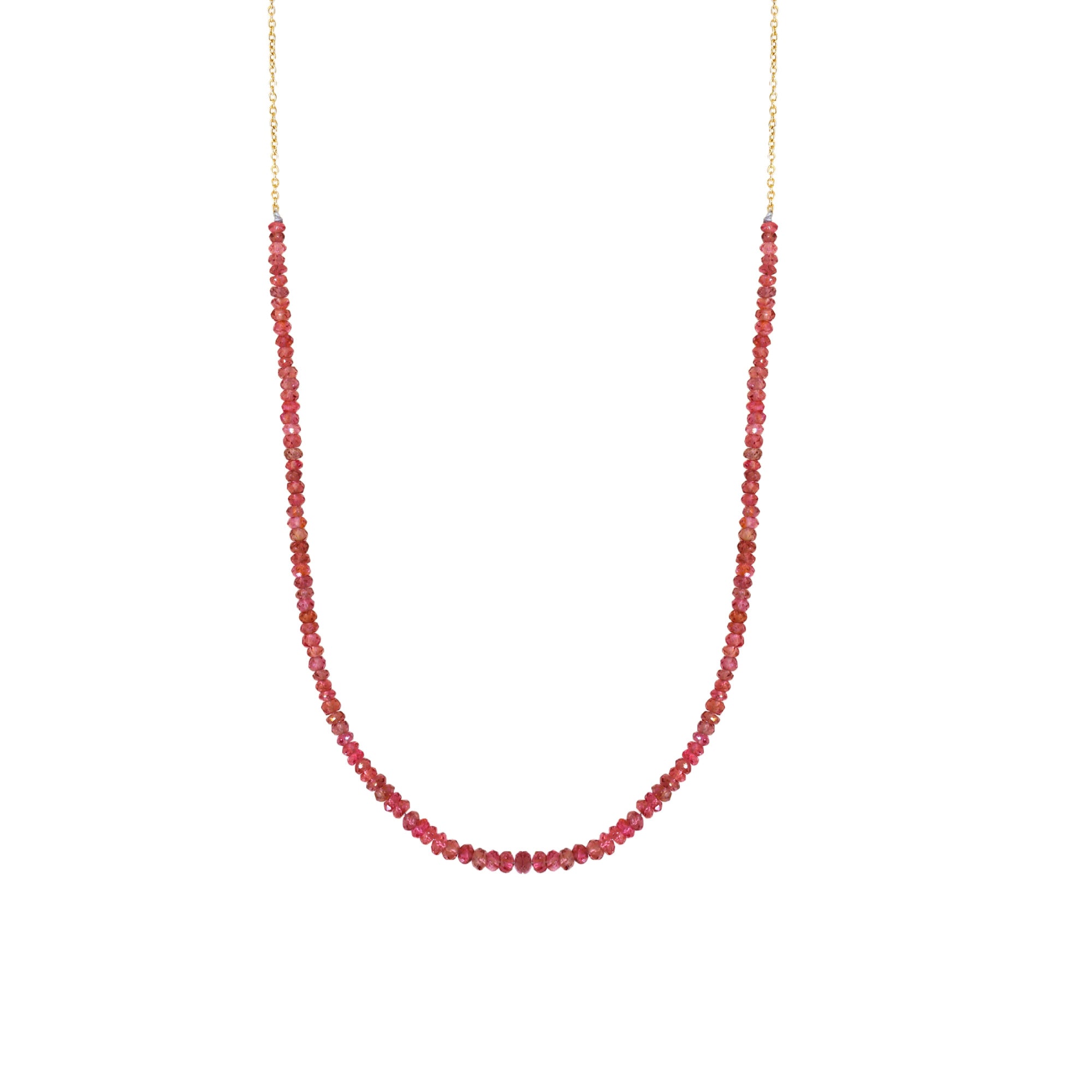 Spinel Ruby Choker & Gold Necklace