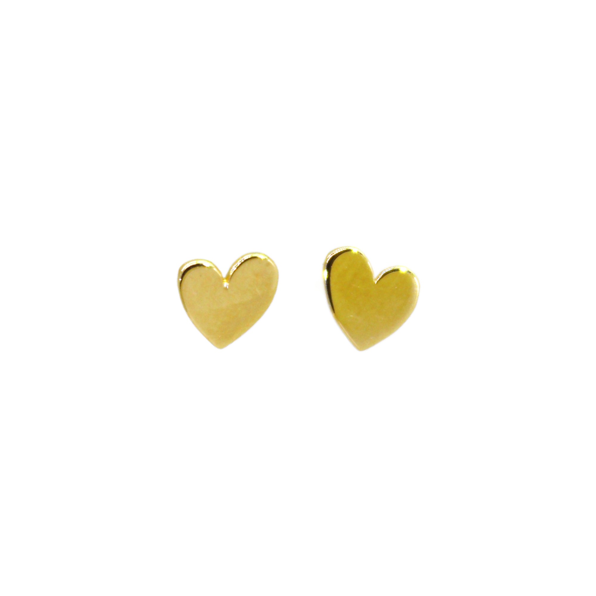 Yellow Gold Heart Gold Studs
